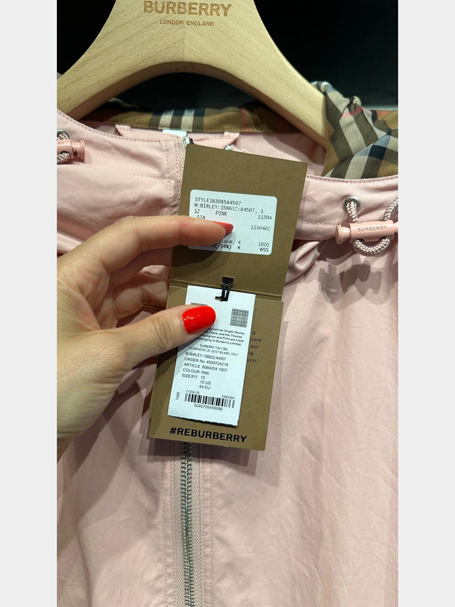 Burberry Birley jacket pinkBurberry