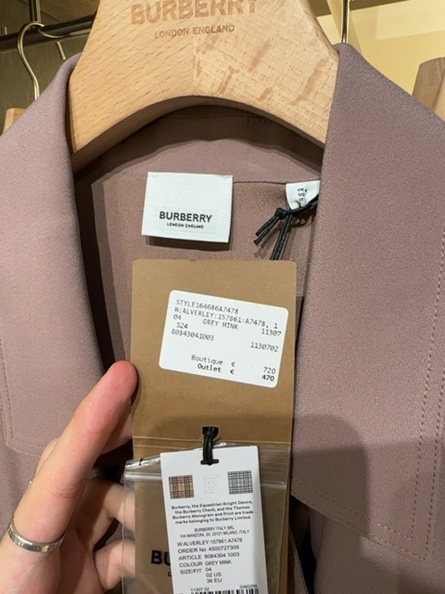Burberry Grey MinkBurberry