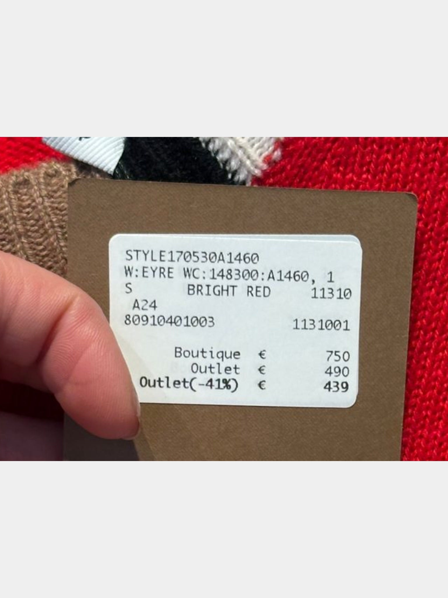 Burberry sweater Bright RedBurberry