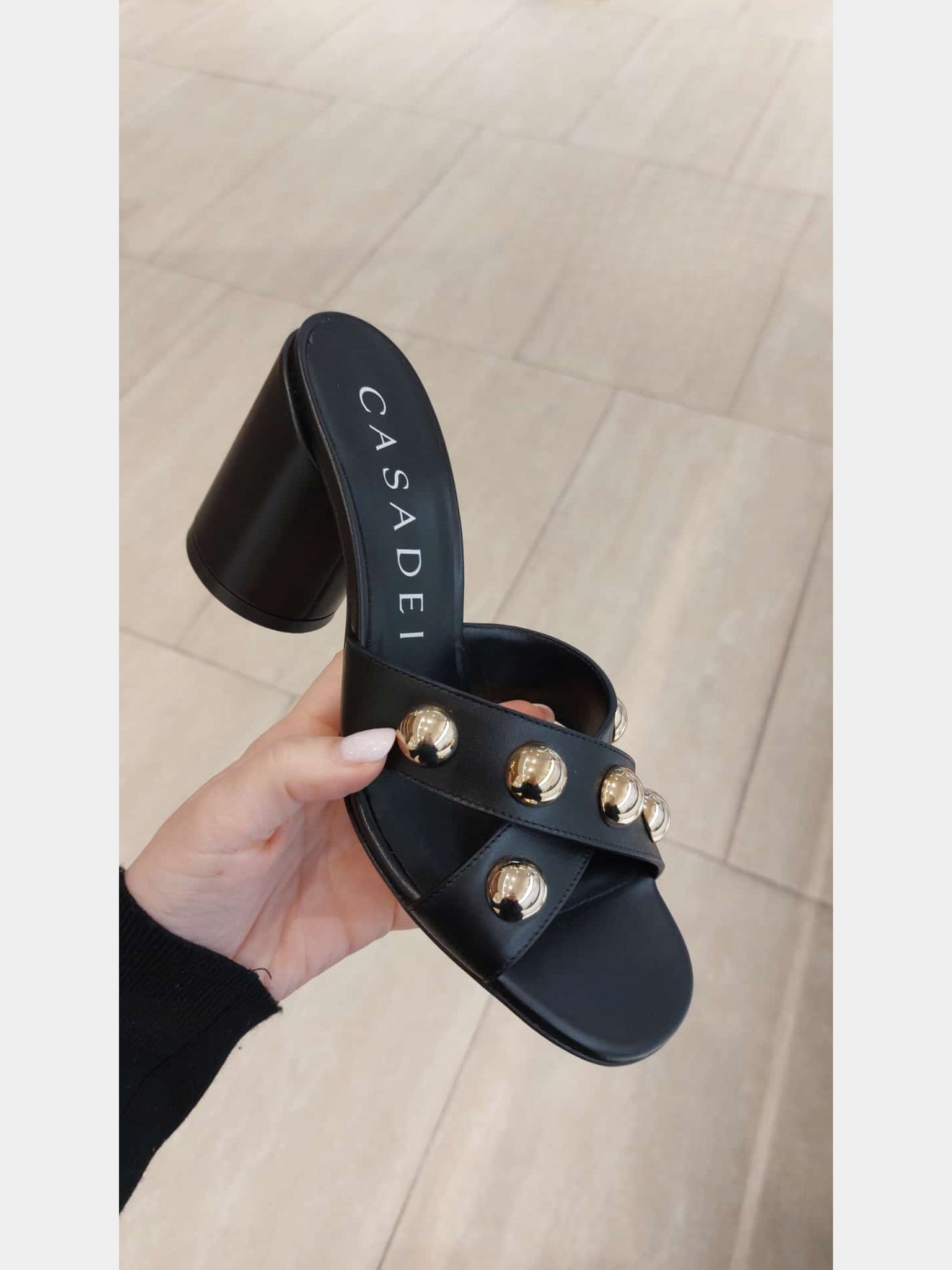 Casadei Black SandalsCasadei