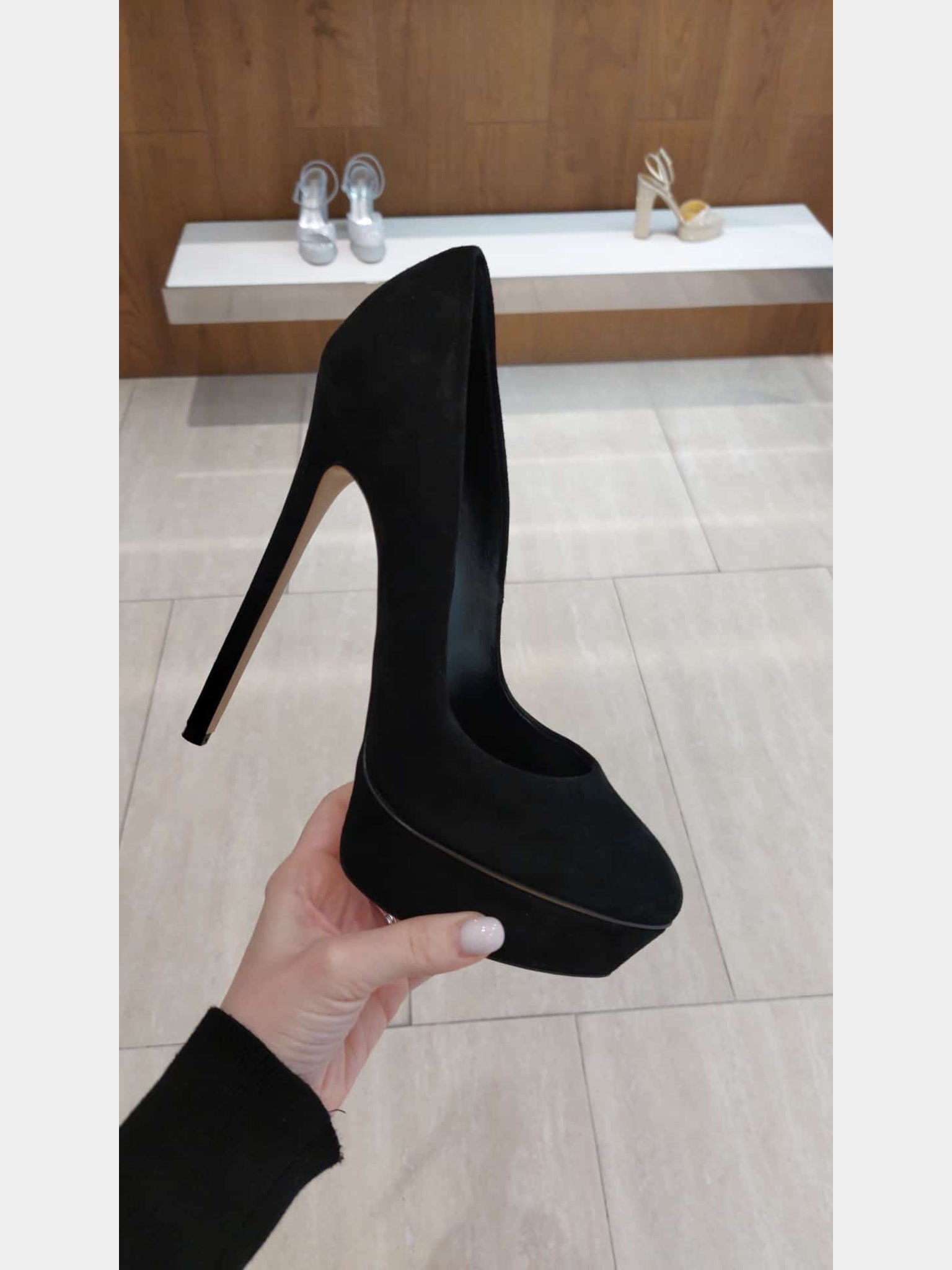 Casadei Black Suede HeelsCasadei