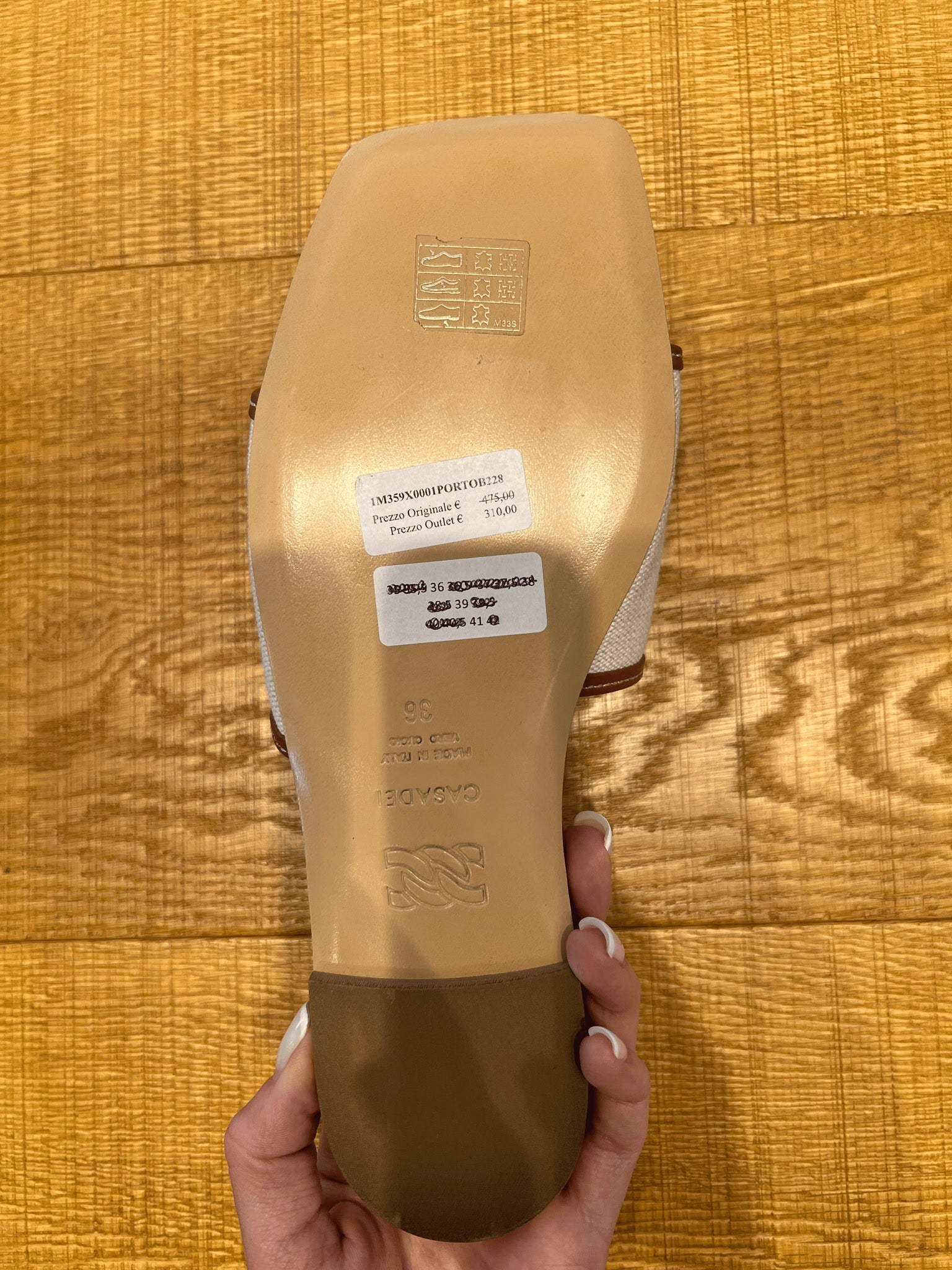 Casadei Brązowe Klapki DamskieCasadei