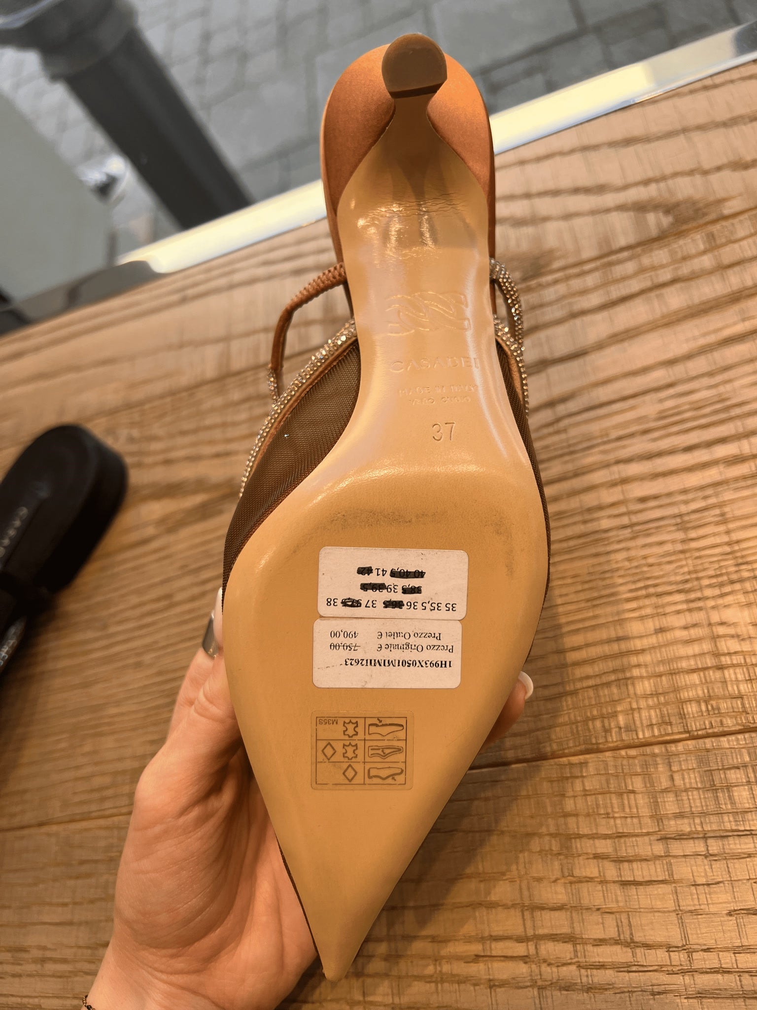 Casadei Brown Mesh HeelsCasadei