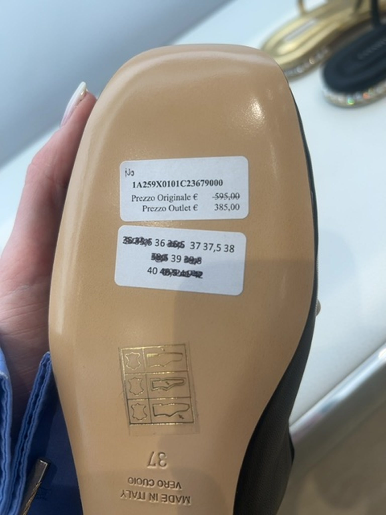 Casadei Damskie baleriny czarne z kryształkamiCasadei