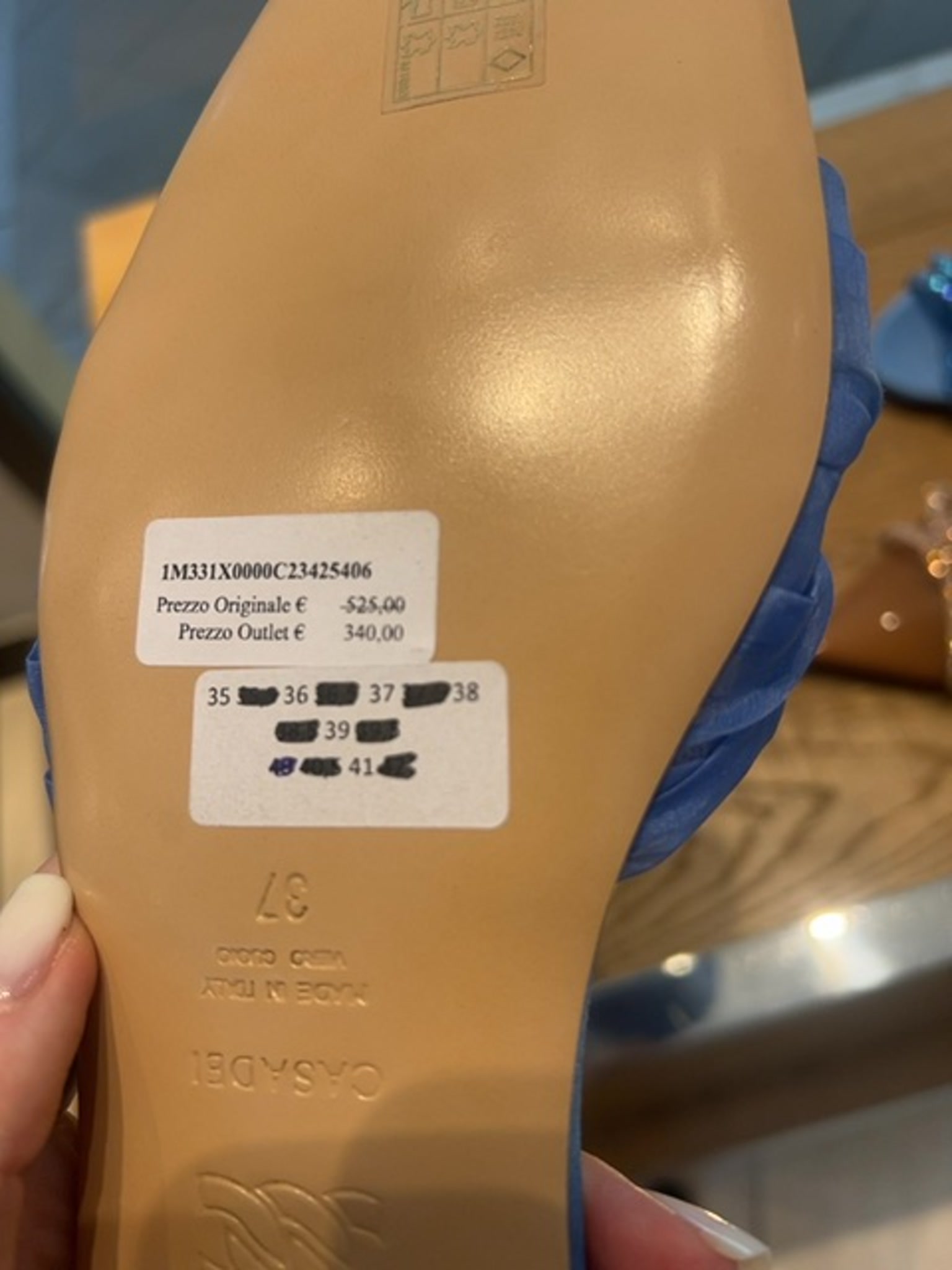 Casadei Damskie klapki niebieskieCasadei