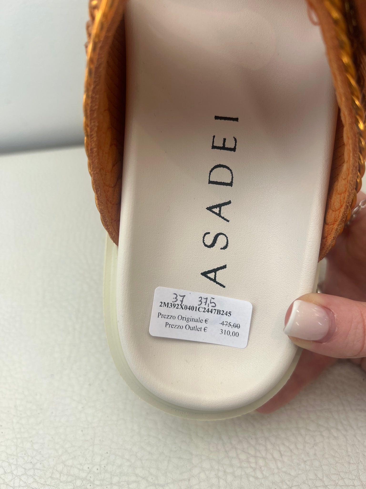 Casadei Damskie Sandały Pomarańczowe 2M392X0401C2447B245Casadei