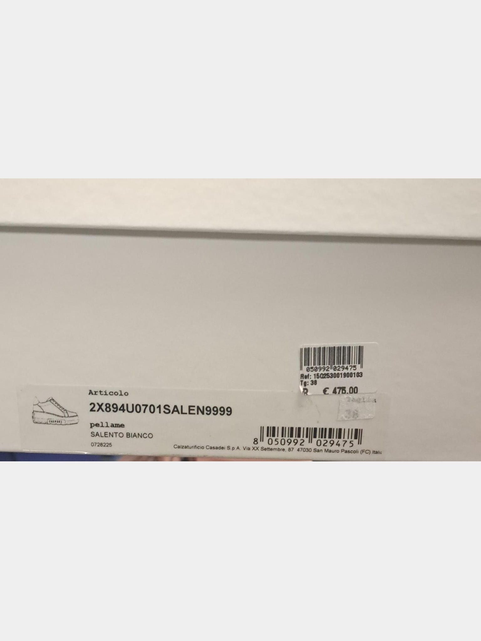 Casadei Damskie sneakersy skórzane białeCasadei
