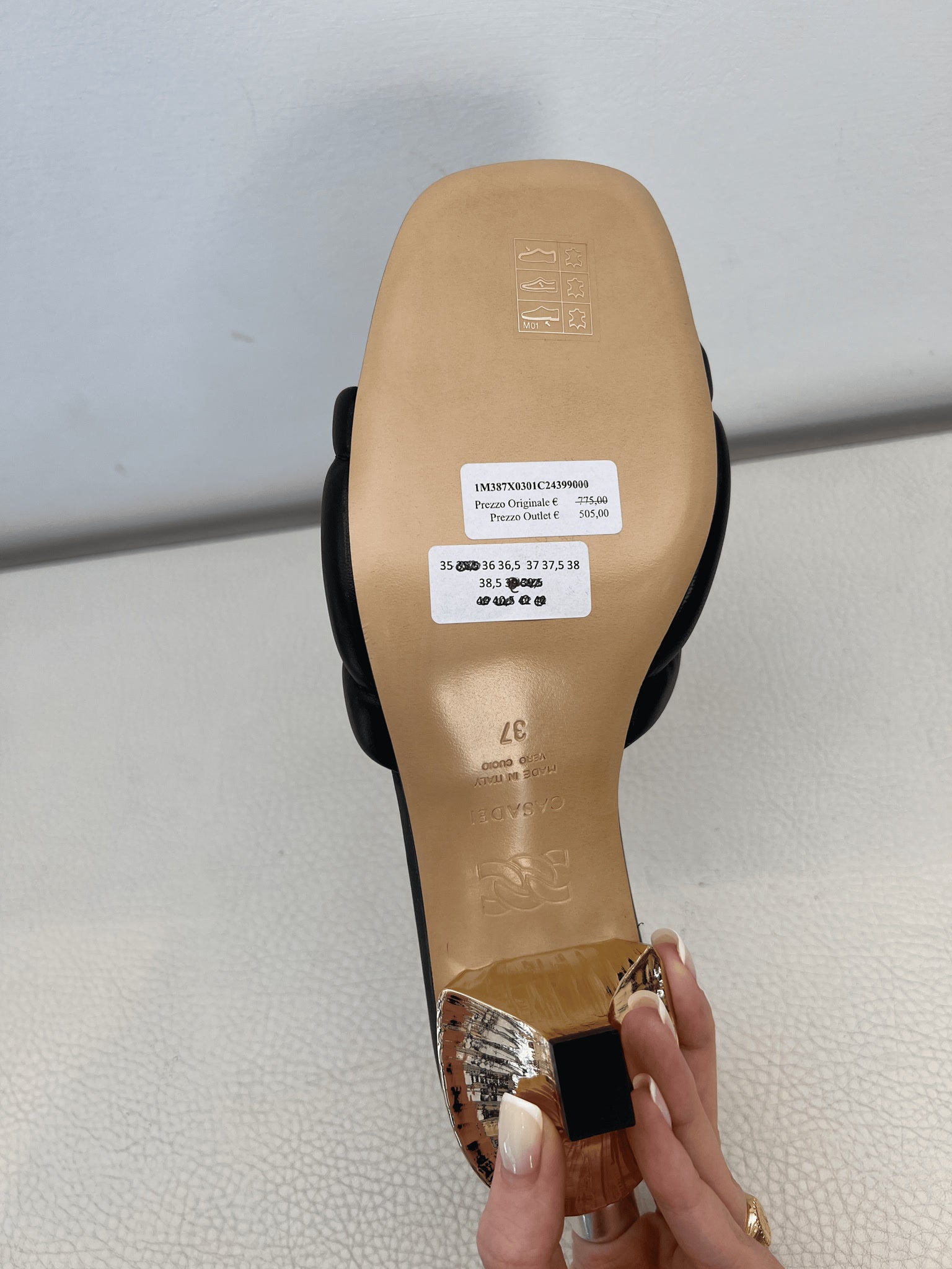 Casadei Klapki Damskie Na ObcasieCasadei