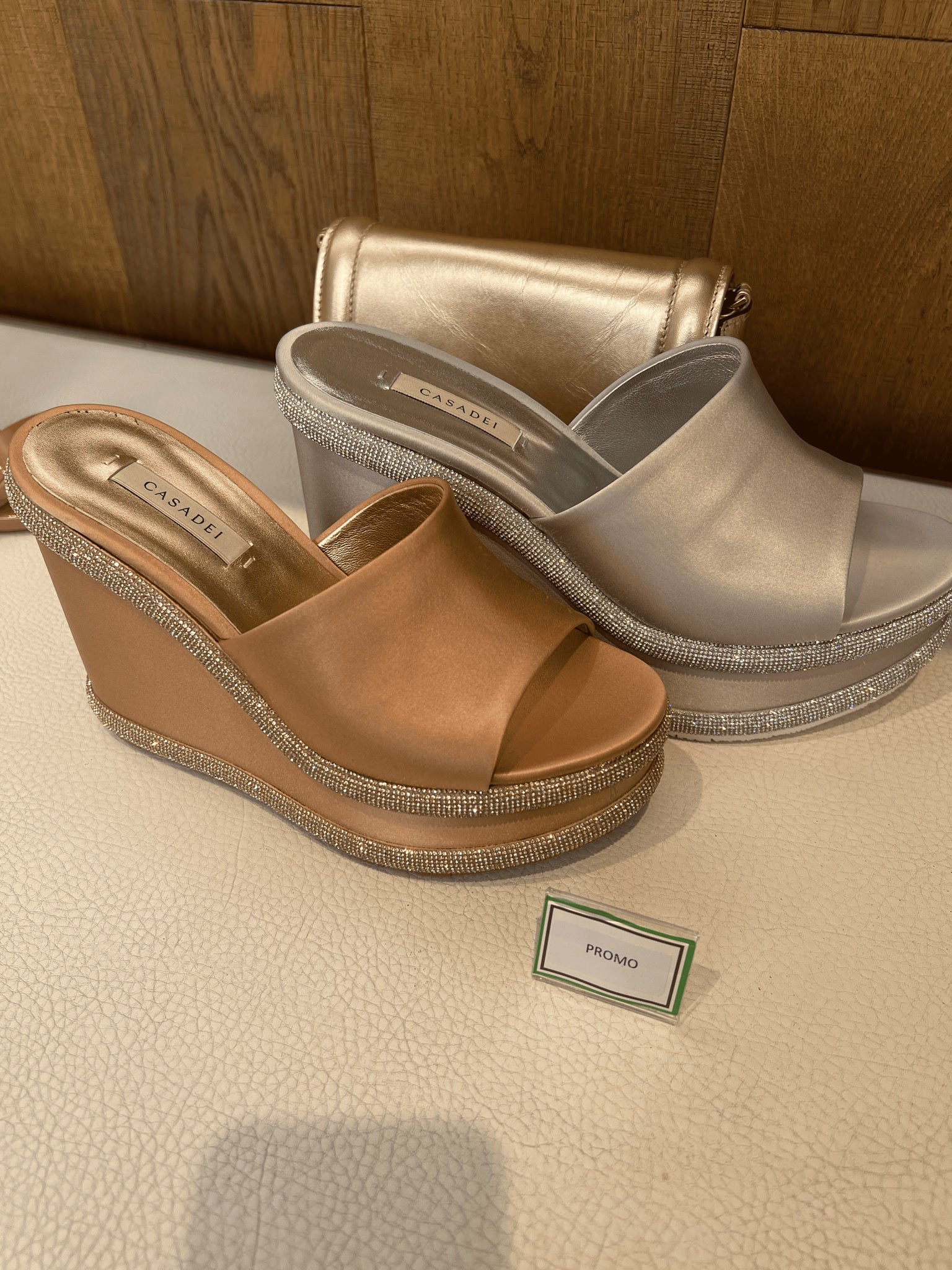 Casadei Silver PlatformsCasadei
