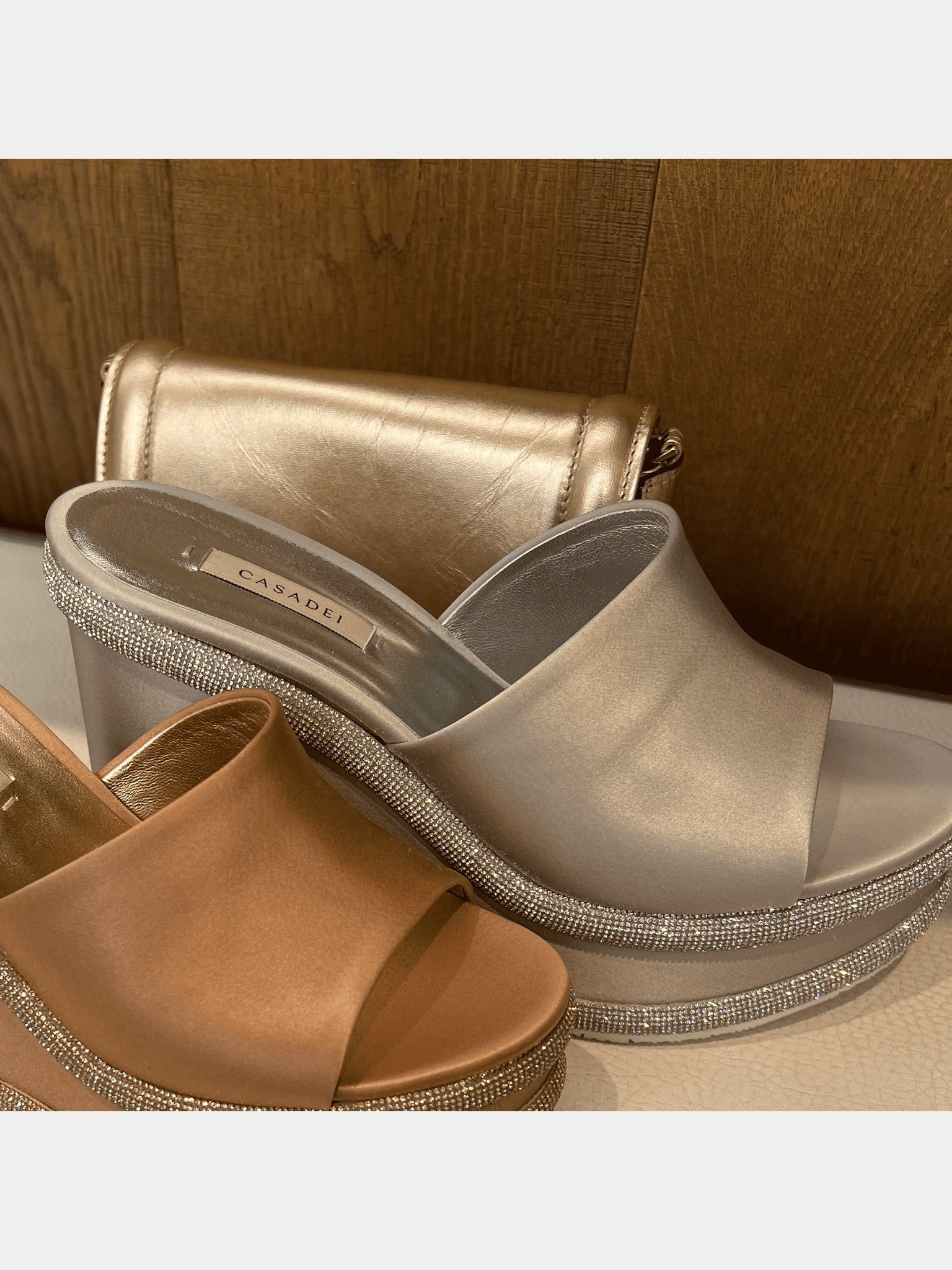 Casadei Silver PlatformsCasadei