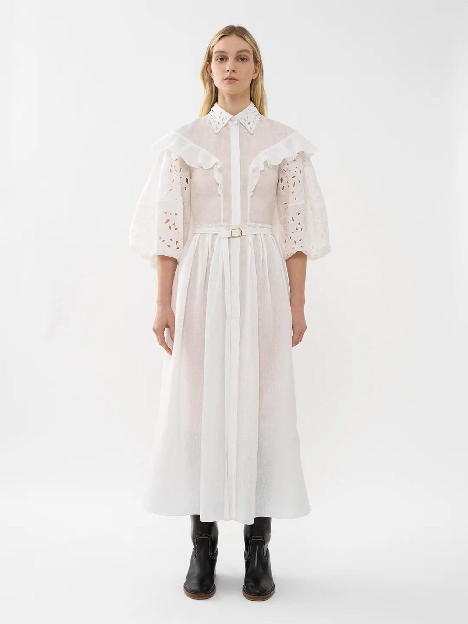 Chloé biała sukienka Dress CHC22ARO24134107Chloé