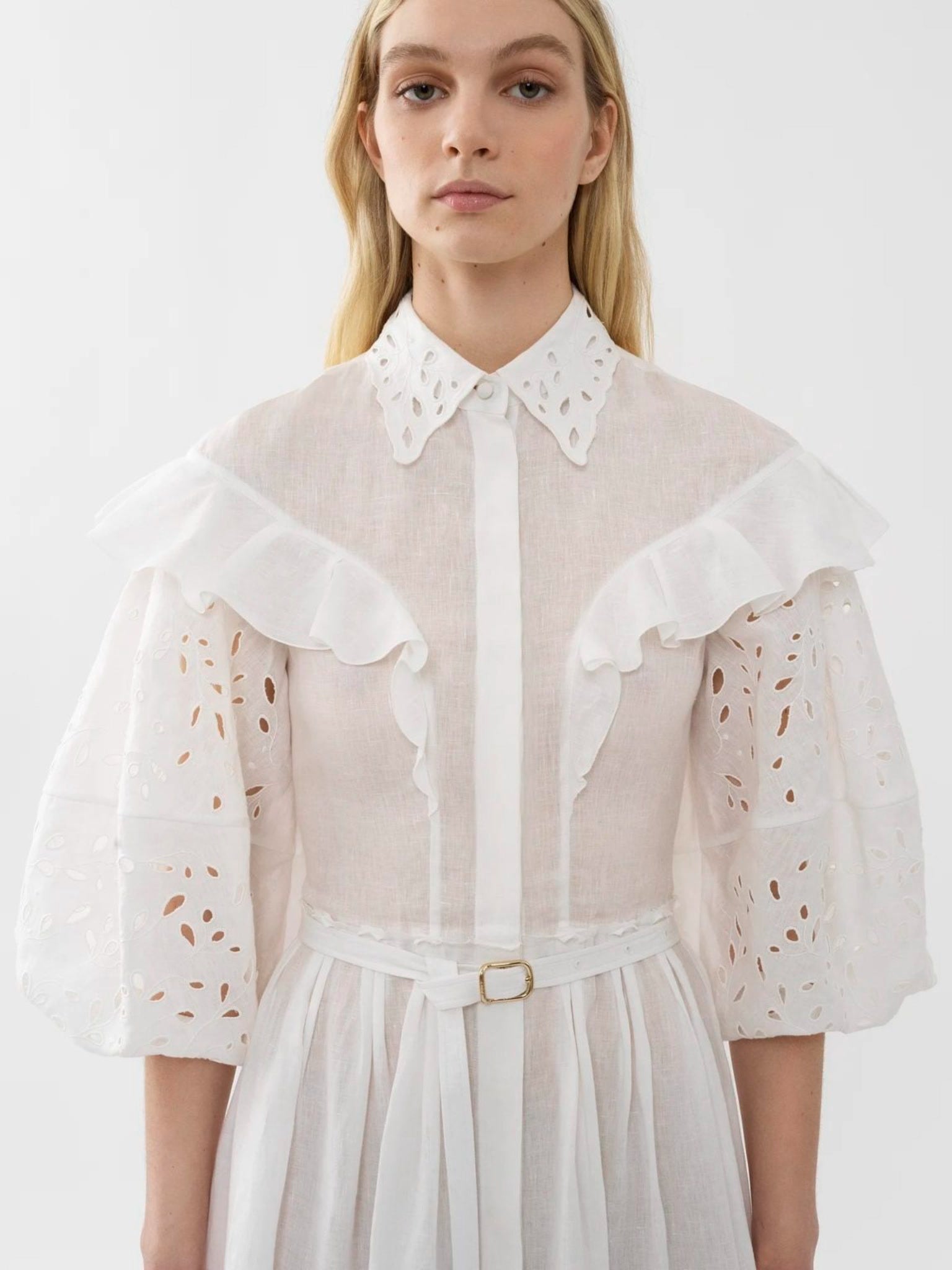 Chloé biała sukienka Dress CHC22ARO24134107Chloé