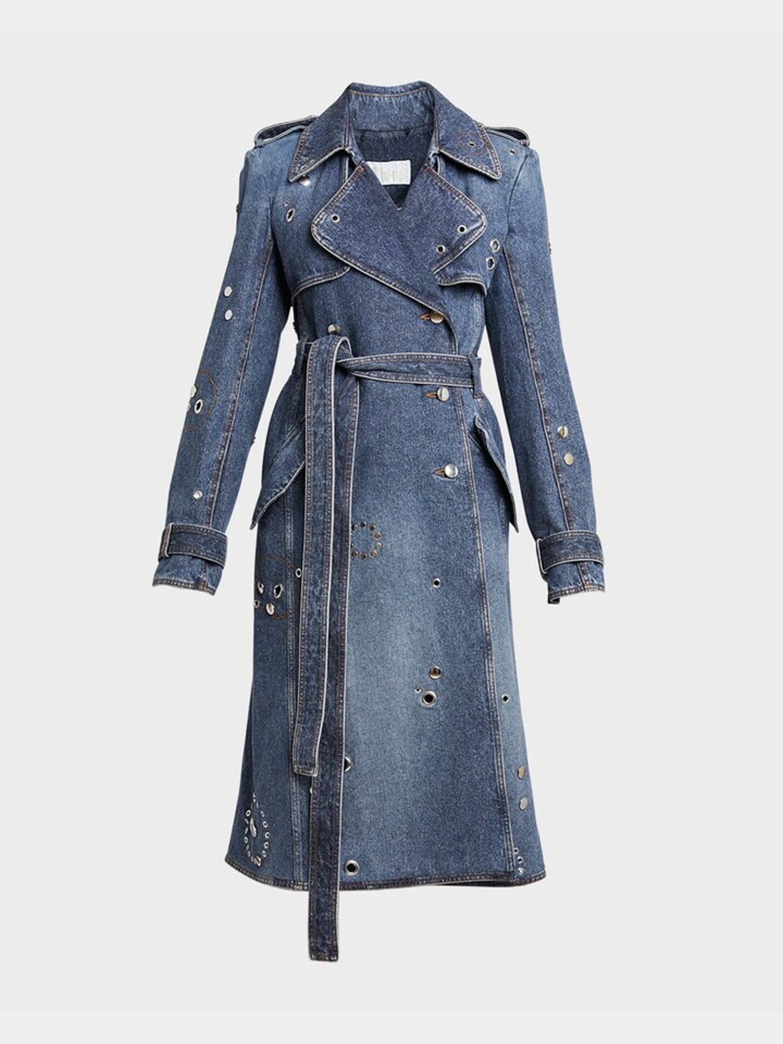 Chloé Płaszcz Damski Multicolor Faded Denim CHC23UDM01151467Chloé