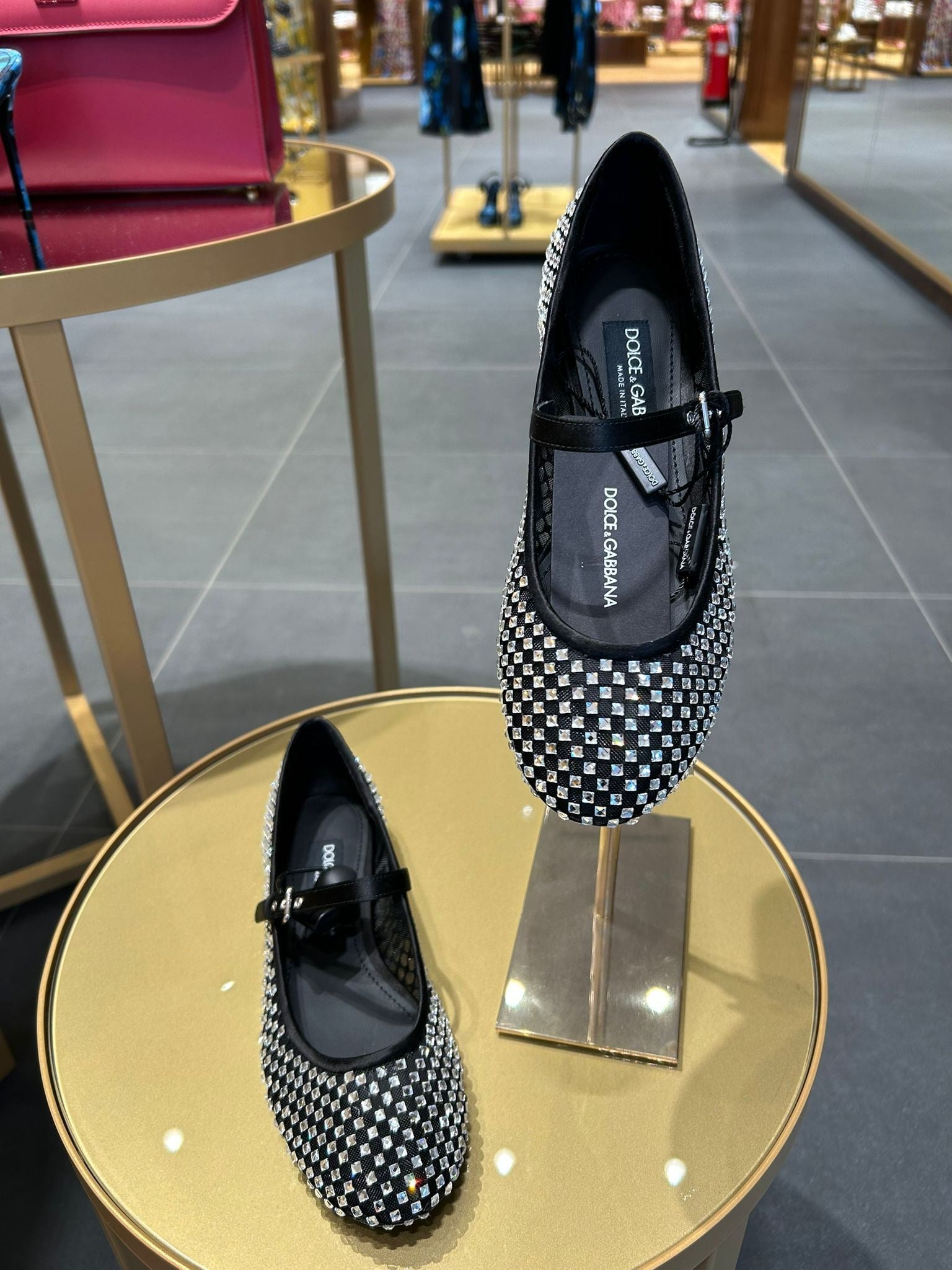 Dolce & Gabbana baleriny damskie czarne kryształy CB0209 - AQ522Dolce & Gabbana