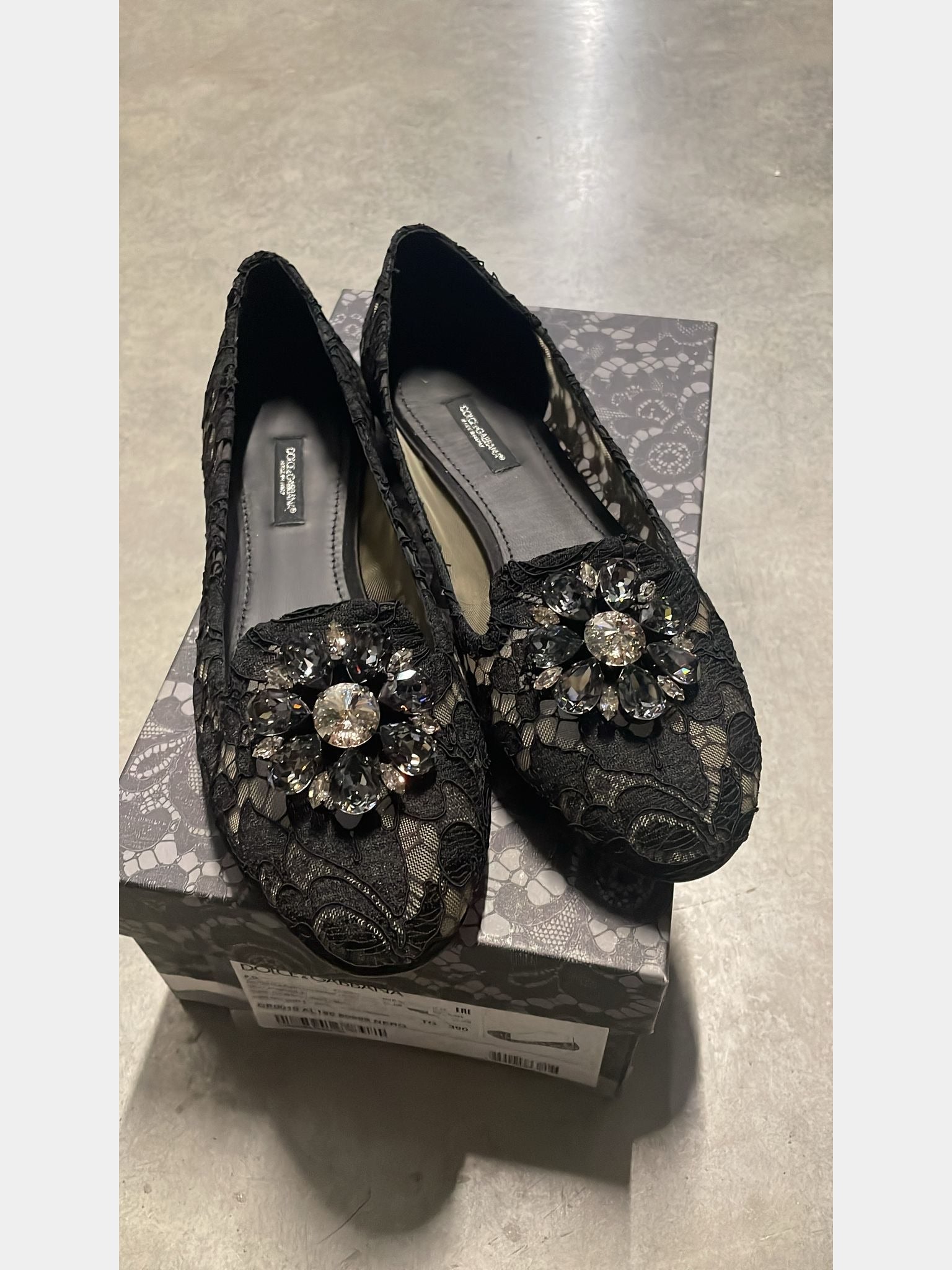 Dolce & Gabbana Ballerina Suede+Pizzo TaorminaDolce & Gabbana