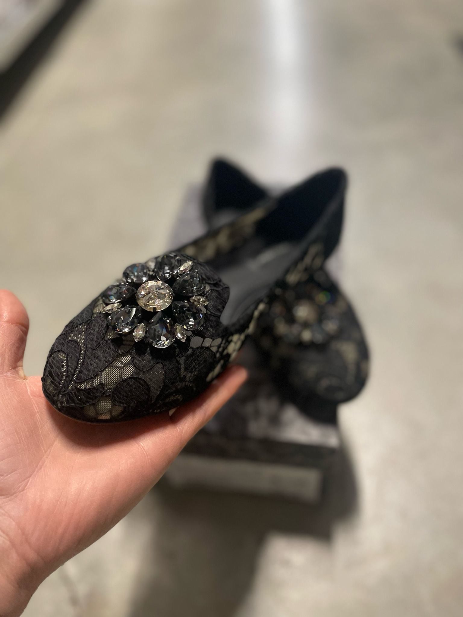 Dolce & Gabbana Ballerina Suede+Pizzo TaorminaDolce & Gabbana