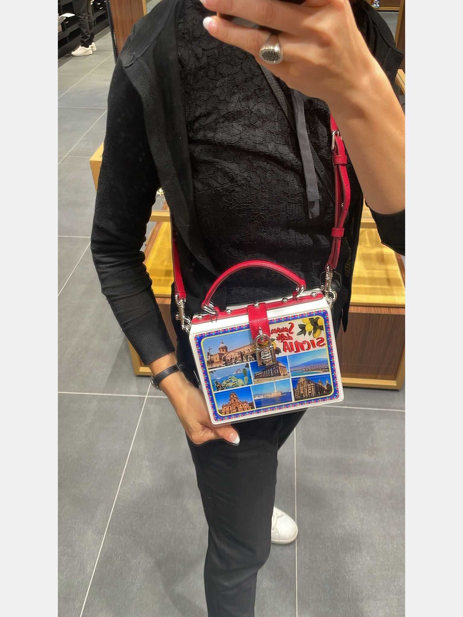 Dolce & Gabbana Borsa a Mano Cartolina DauphinDolce & Gabbana