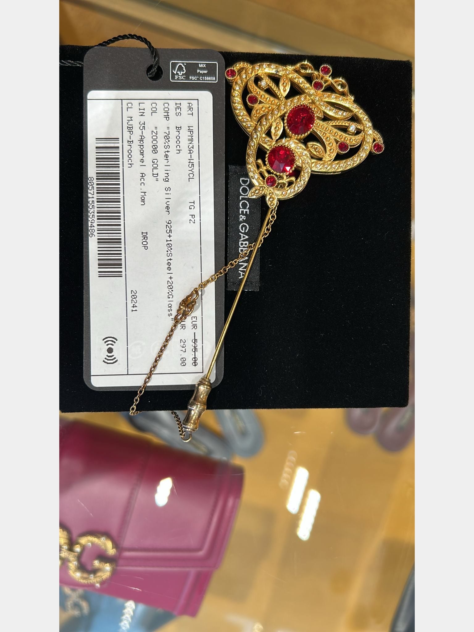 Dolce & Gabbana Broszka Złota BroochDolce & Gabbana
