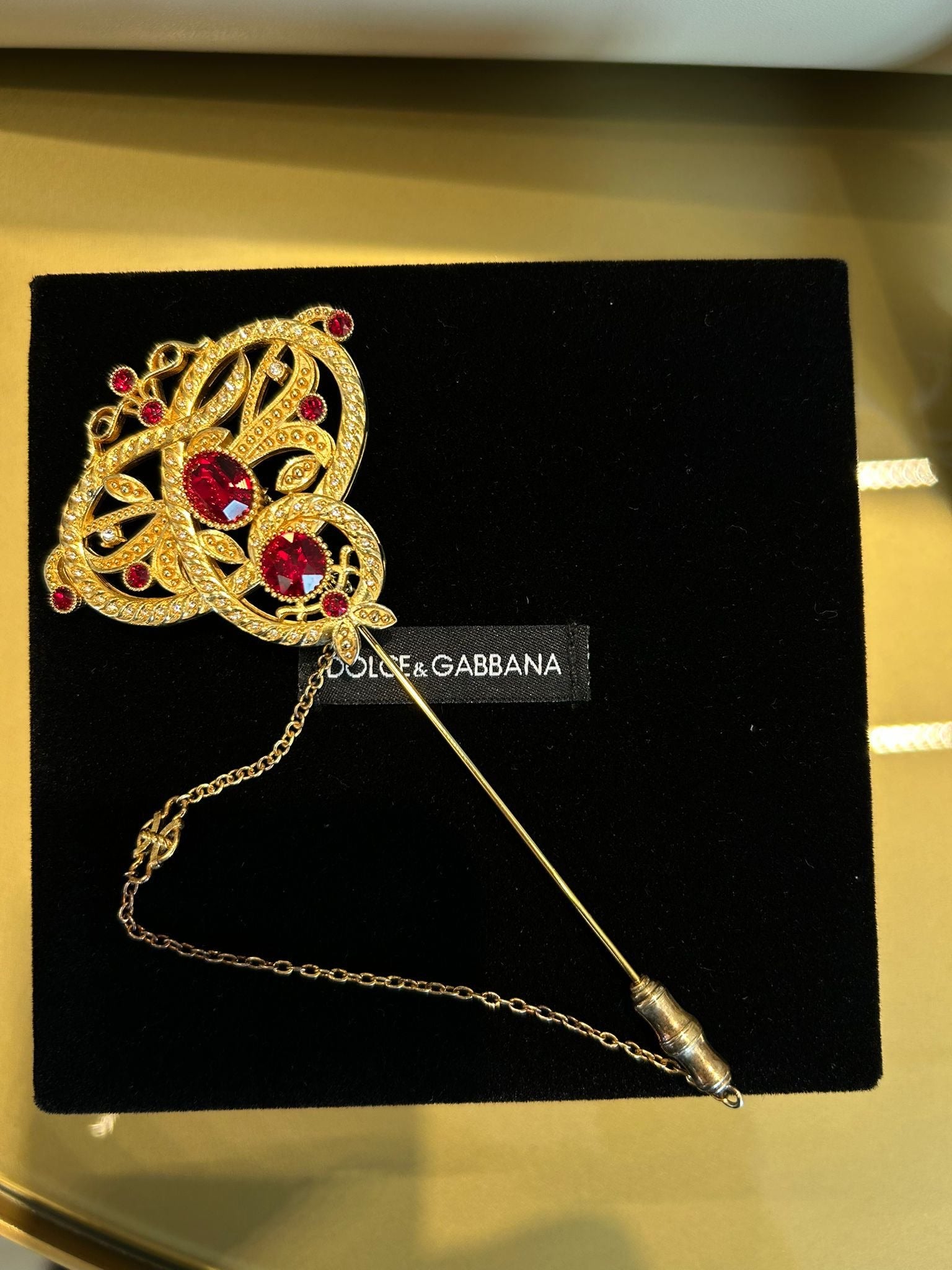 Dolce & Gabbana Broszka Złota BroochDolce & Gabbana