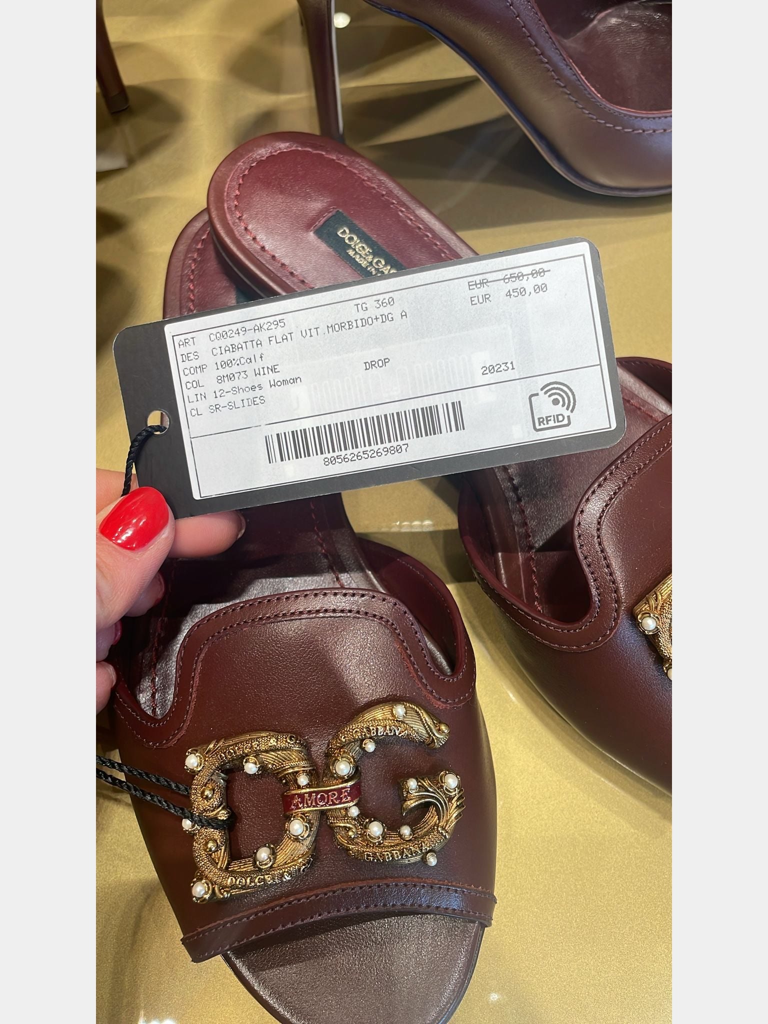 Dolce & Gabbana Ciabatta Flat Vit. Morbido+DG ADolce & Gabbana