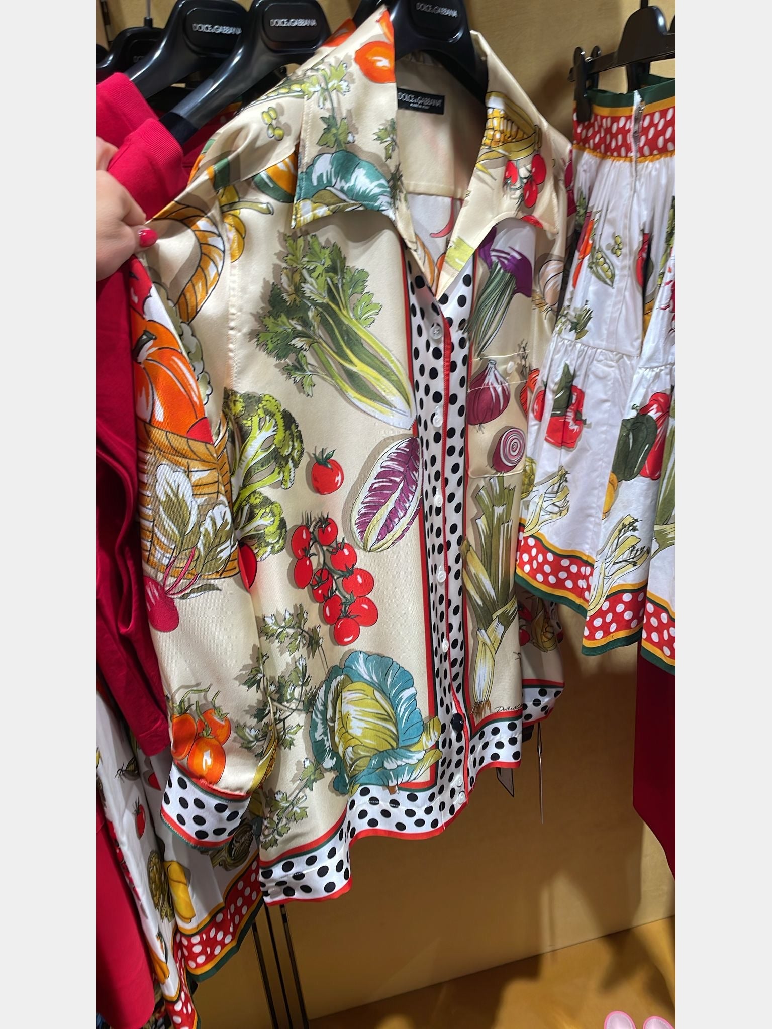 Dolce & Gabbana Damska koszula jedwabna beżowaDolce & Gabbana