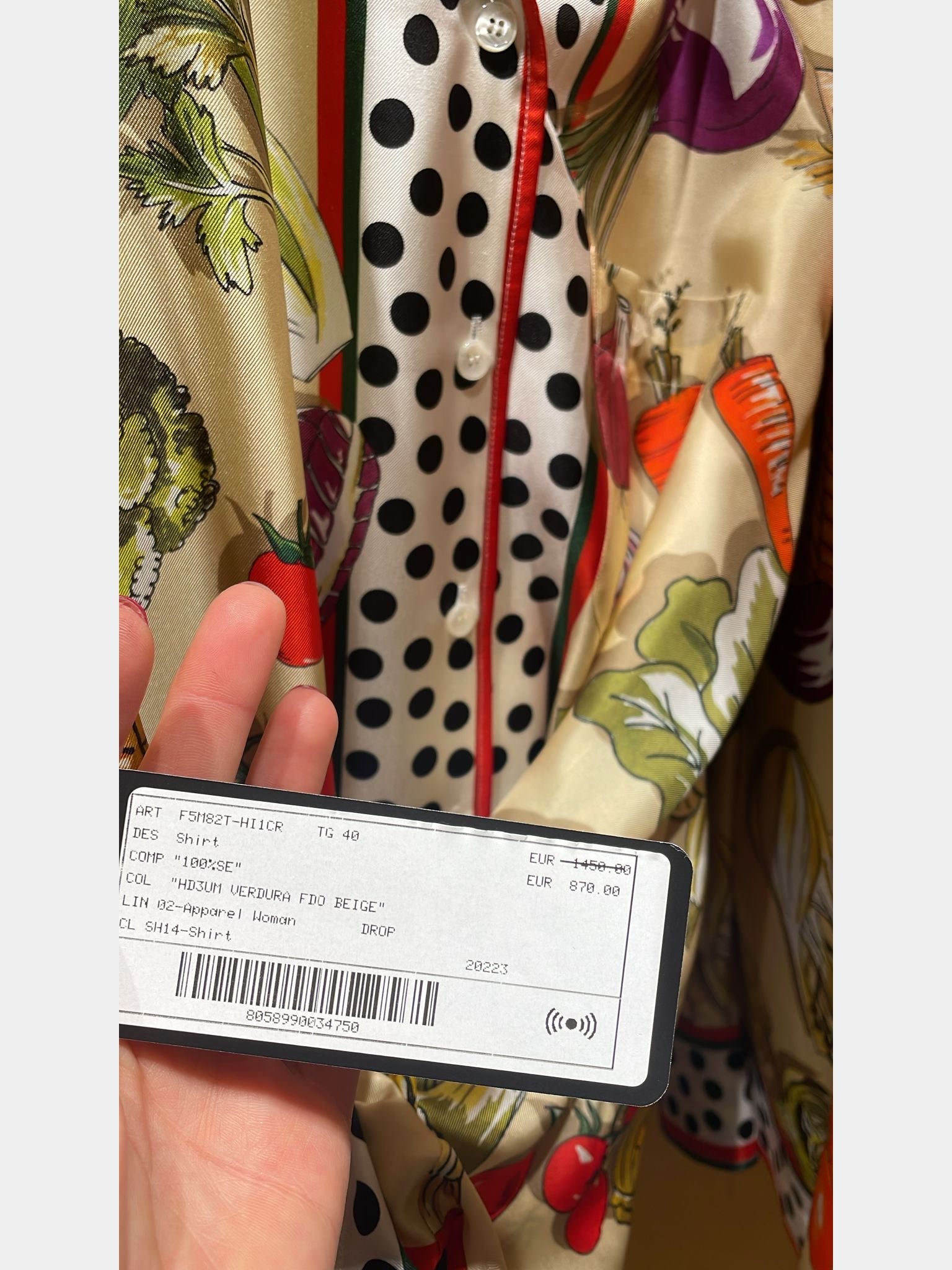 Dolce & Gabbana Damska koszula jedwabna beżowaDolce & Gabbana
