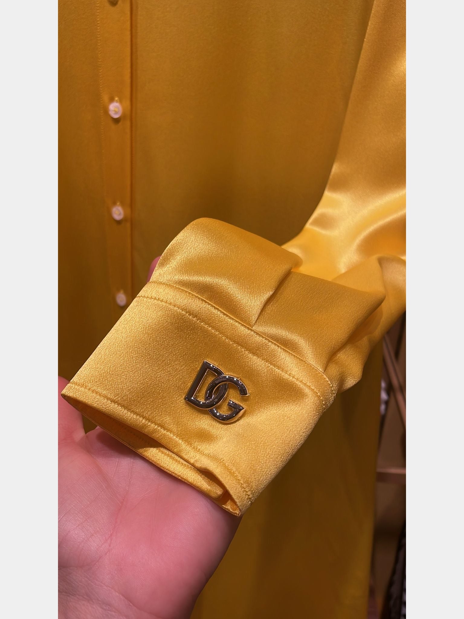 Dolce & Gabbana Damska sukienka jedwabna żółtaDolce & Gabbana