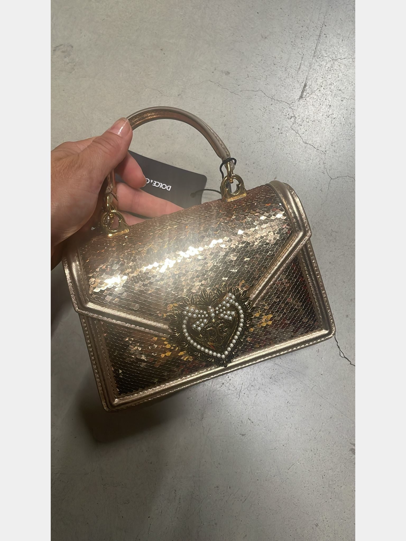 Dolce & Gabbana Damska torba na ramię złotaDolce & Gabbana