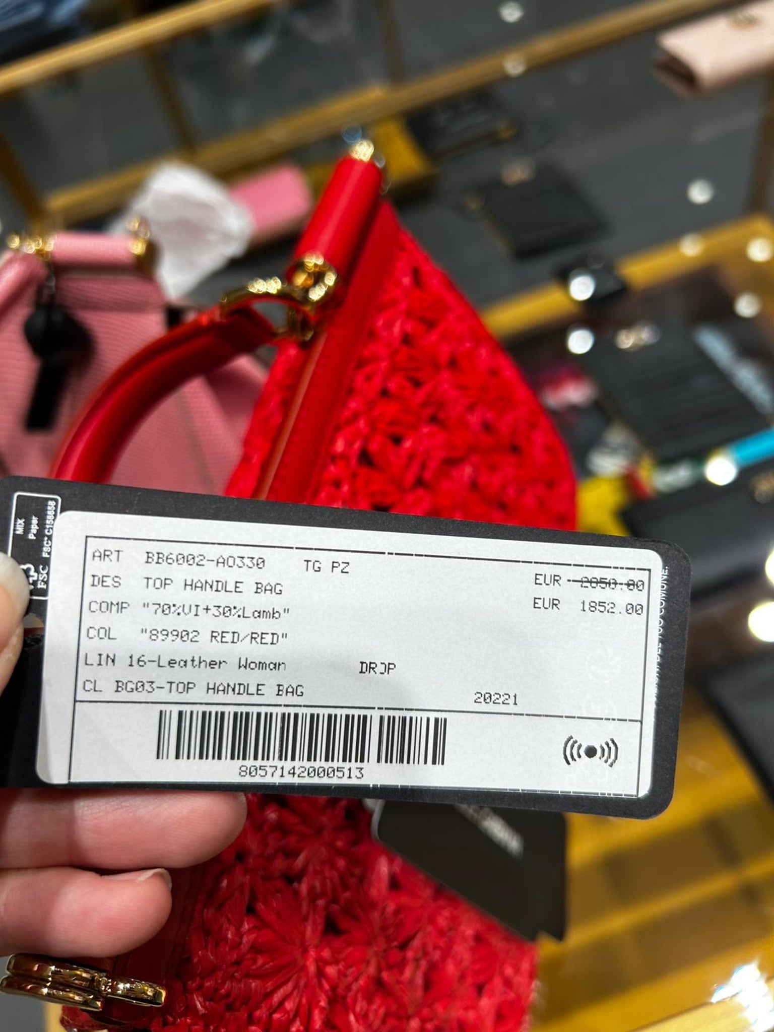 Dolce & Gabbana Damska torebka czerwona skórzanaDolce & Gabbana