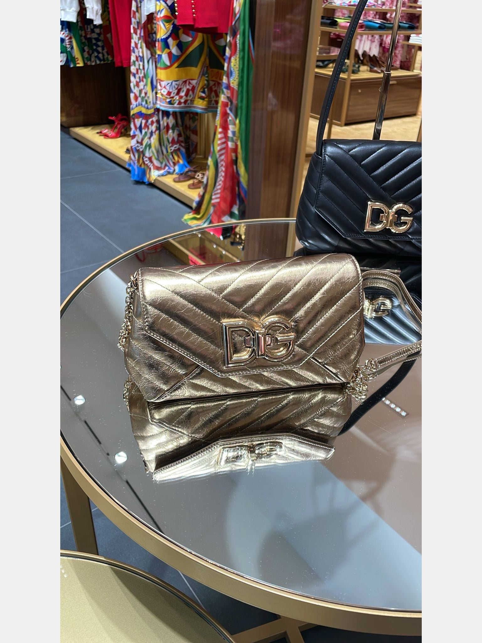 Dolce & Gabbana Damska Torebka na Ramię GoldDolce & Gabbana