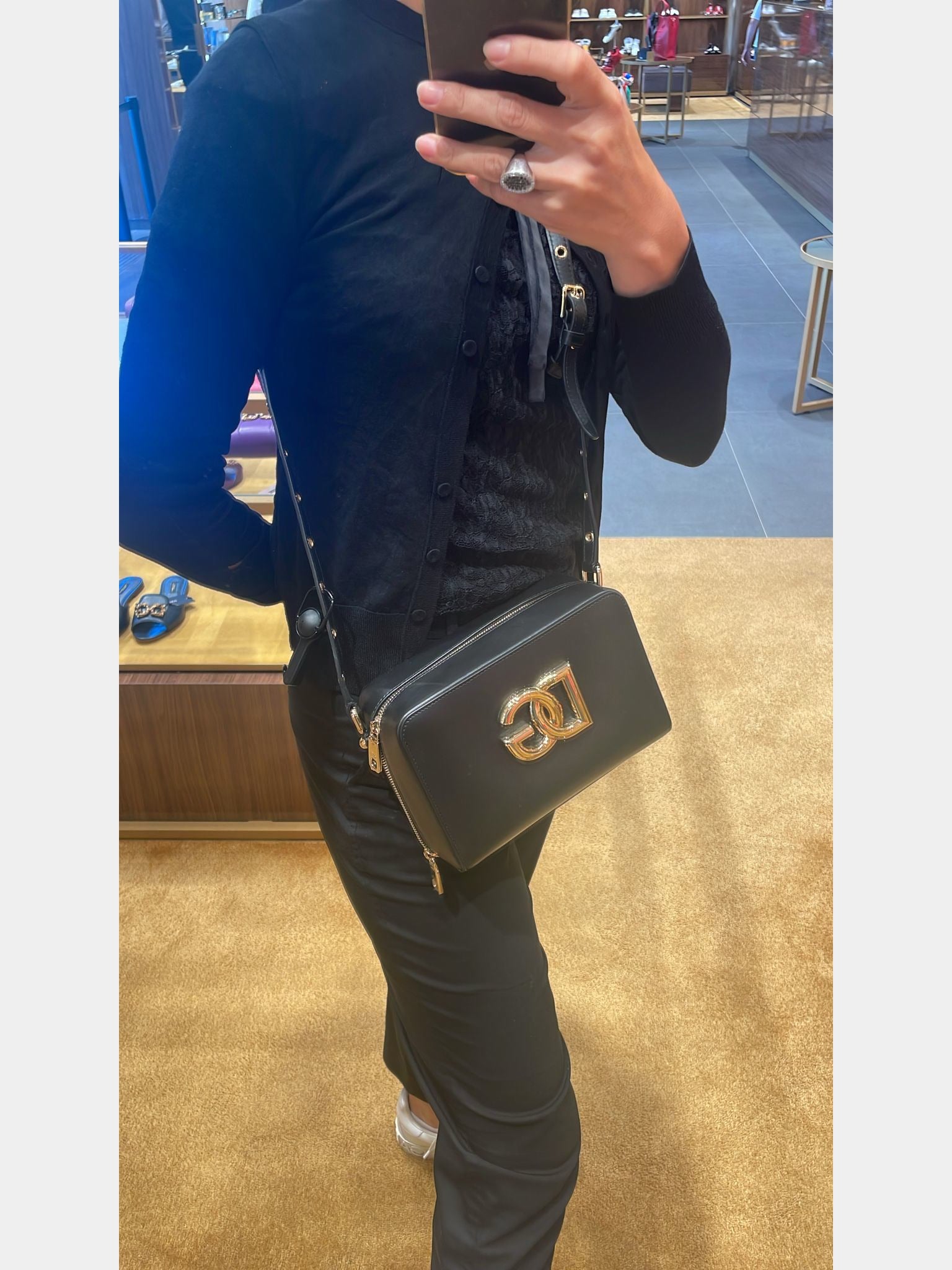 Dolce & Gabbana Damska torebka skórzana czarnaDolce & Gabbana