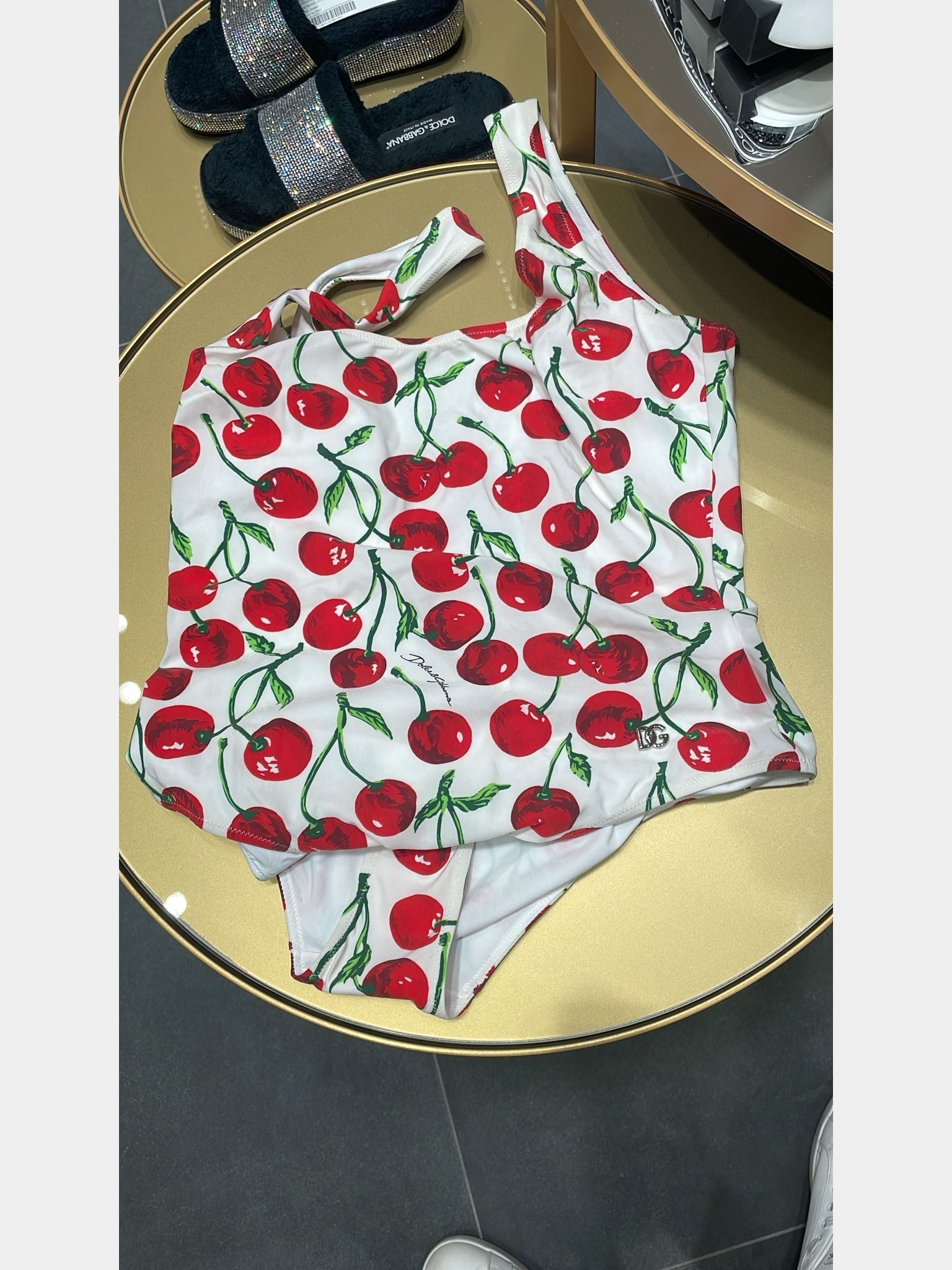 Dolce & Gabbana Damski jednoczęściowy strój kąpielowy czerwonyDolce & Gabbana