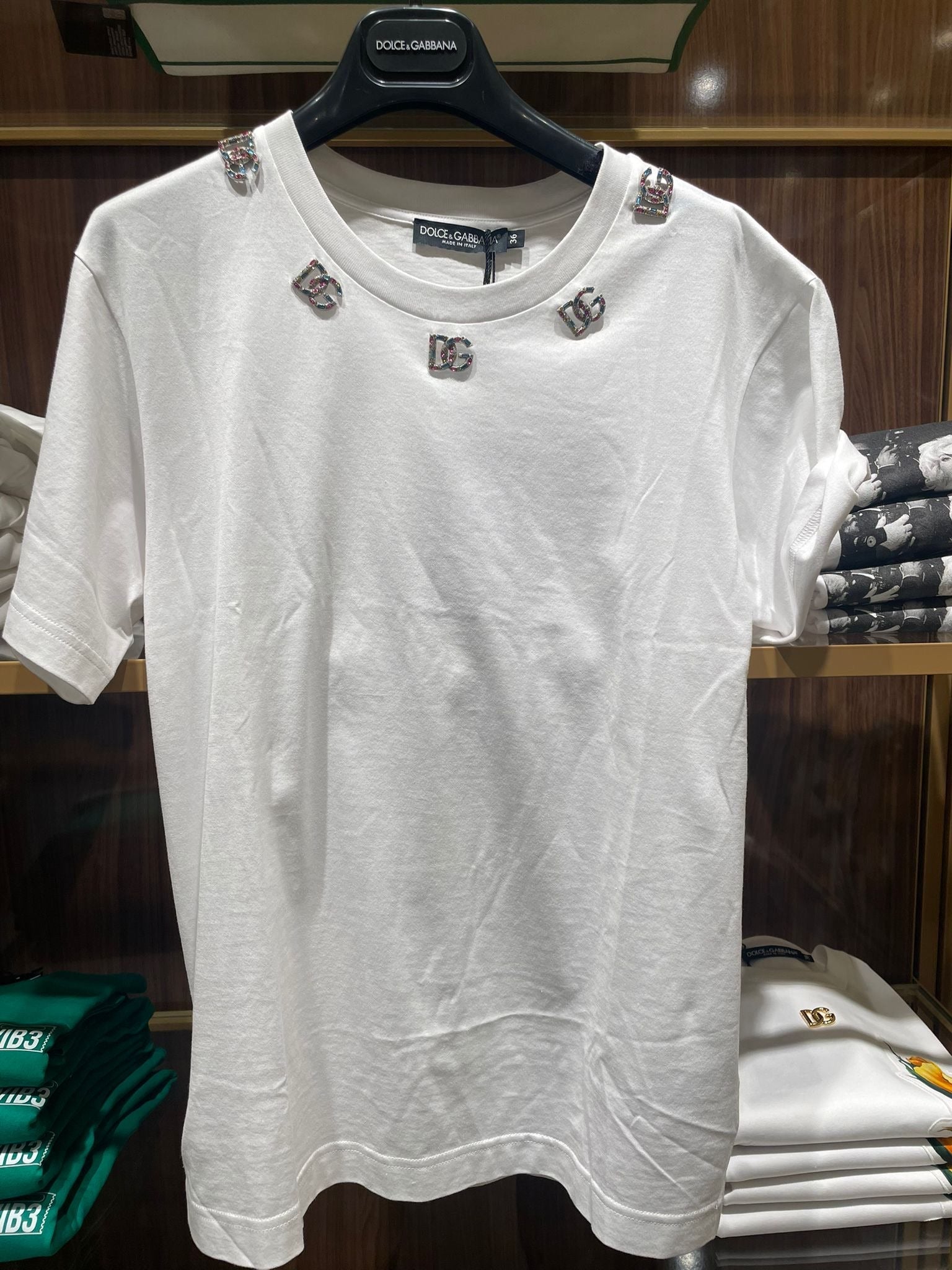 Dolce & Gabbana Damski T-Shirt Optical WhiteDolce & Gabbana