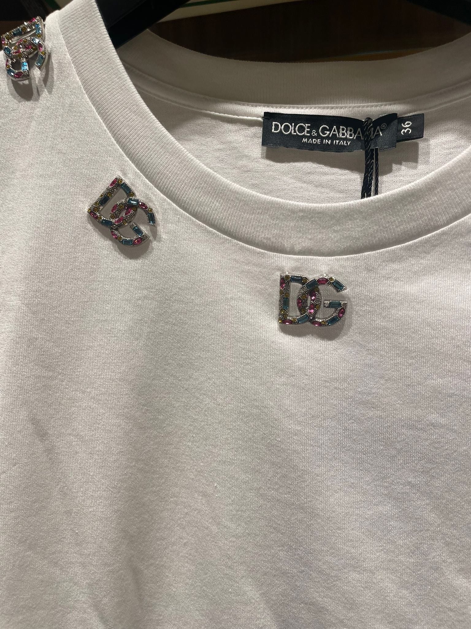 Dolce & Gabbana Damski T-Shirt Optical WhiteDolce & Gabbana