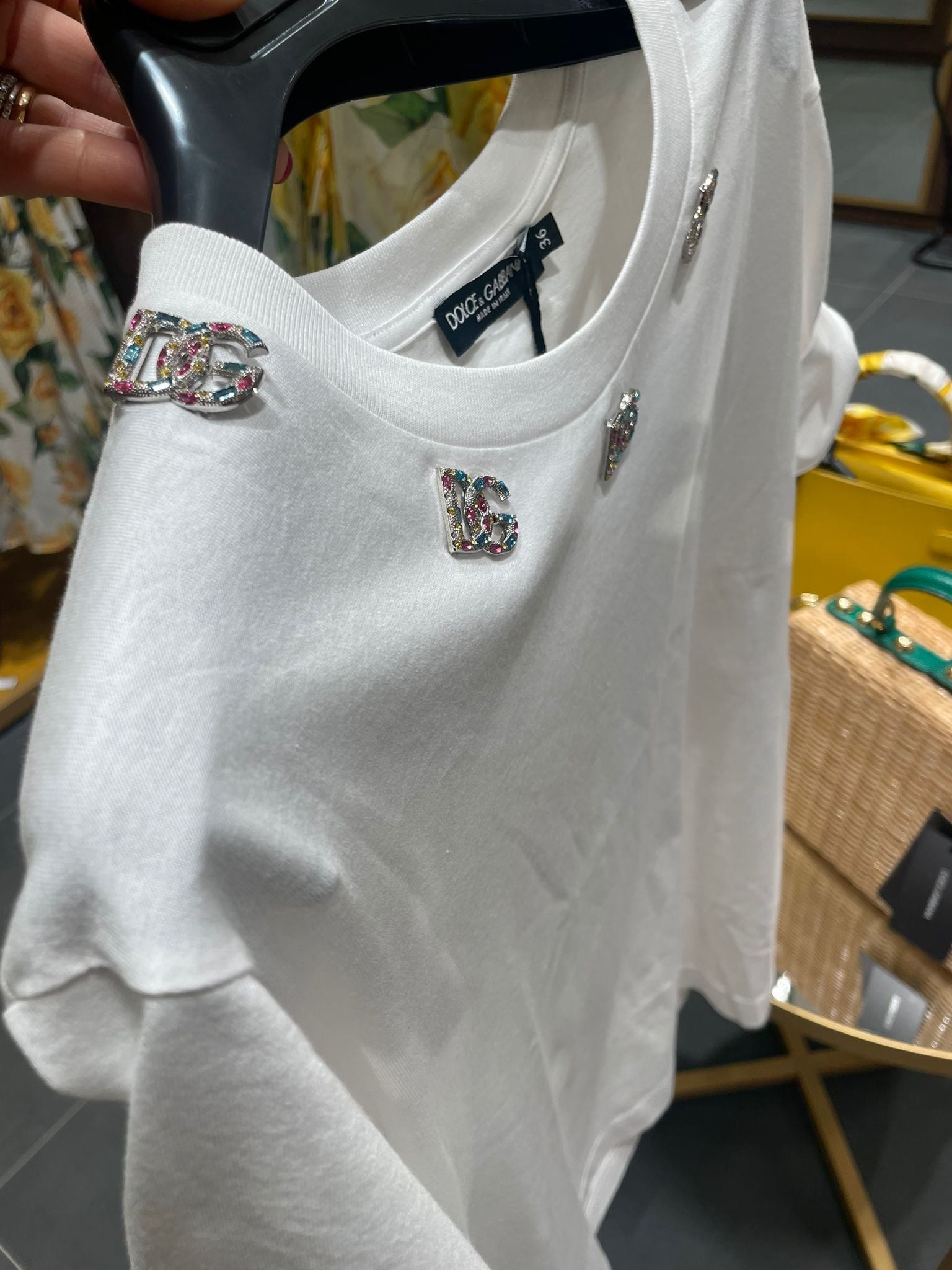 Dolce & Gabbana Damski T-Shirt Optical WhiteDolce & Gabbana