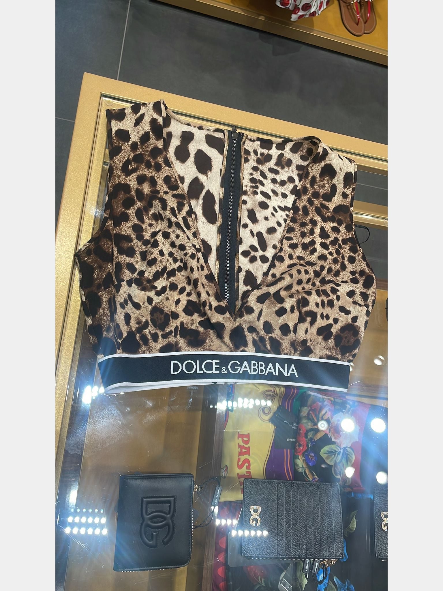 Dolce & Gabbana Damski Top LeopardowyDolce & Gabbana
