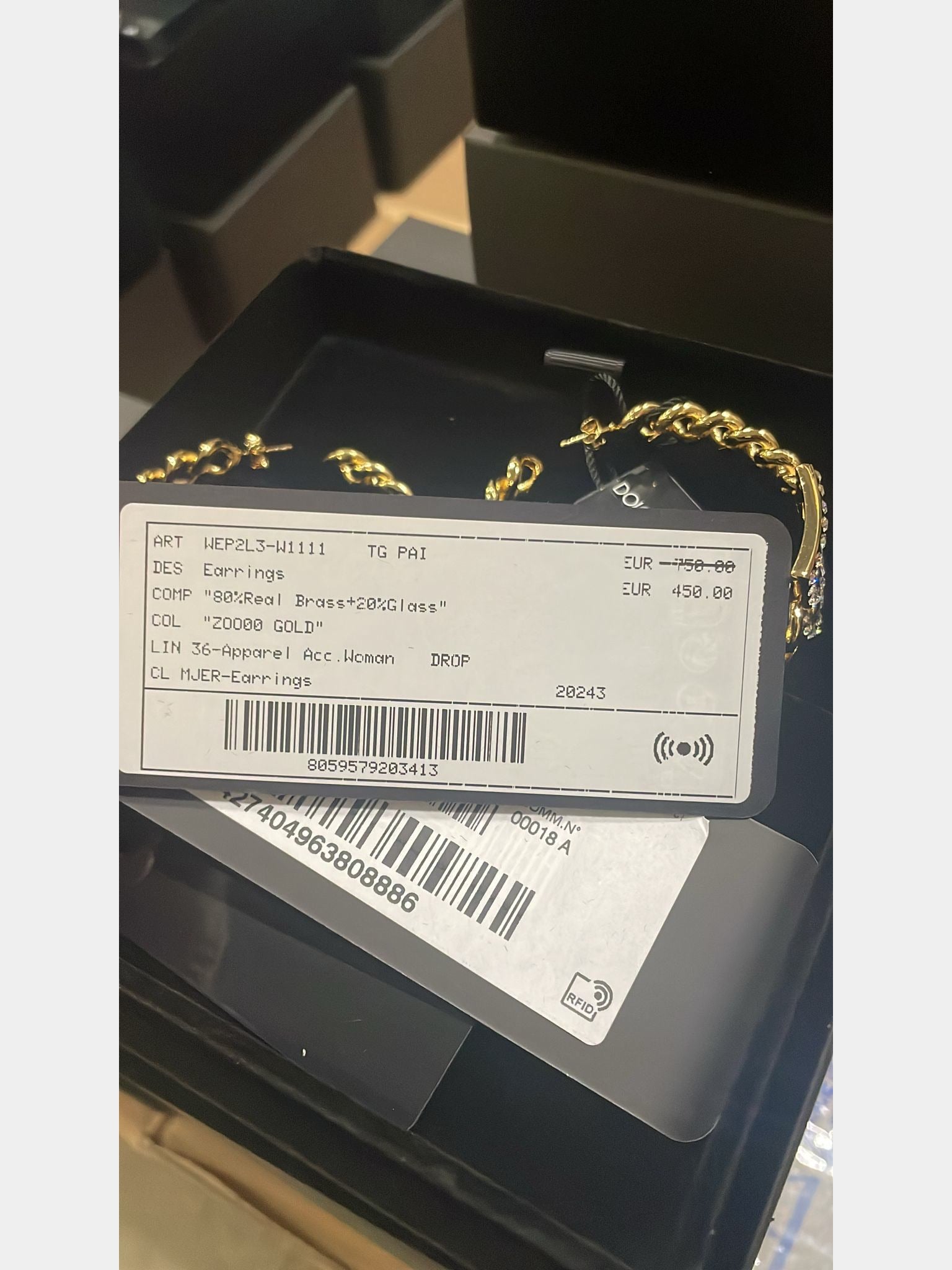 Dolce & Gabbana Damskie kolczyki złoteDolce & Gabbana
