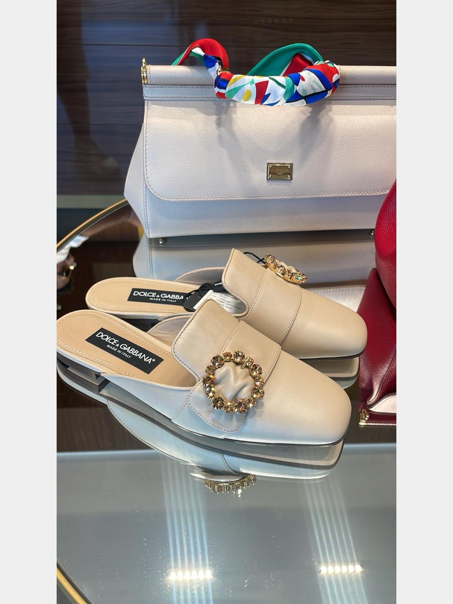 Dolce & Gabbana Damskie mules cappuccinoDolce & Gabbana