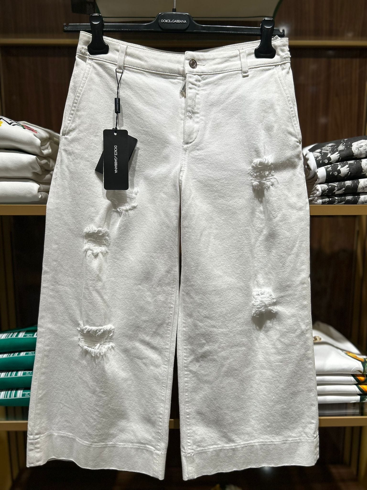 Dolce & Gabbana Damskie spodnie 5 Pockets białeDolce & Gabbana