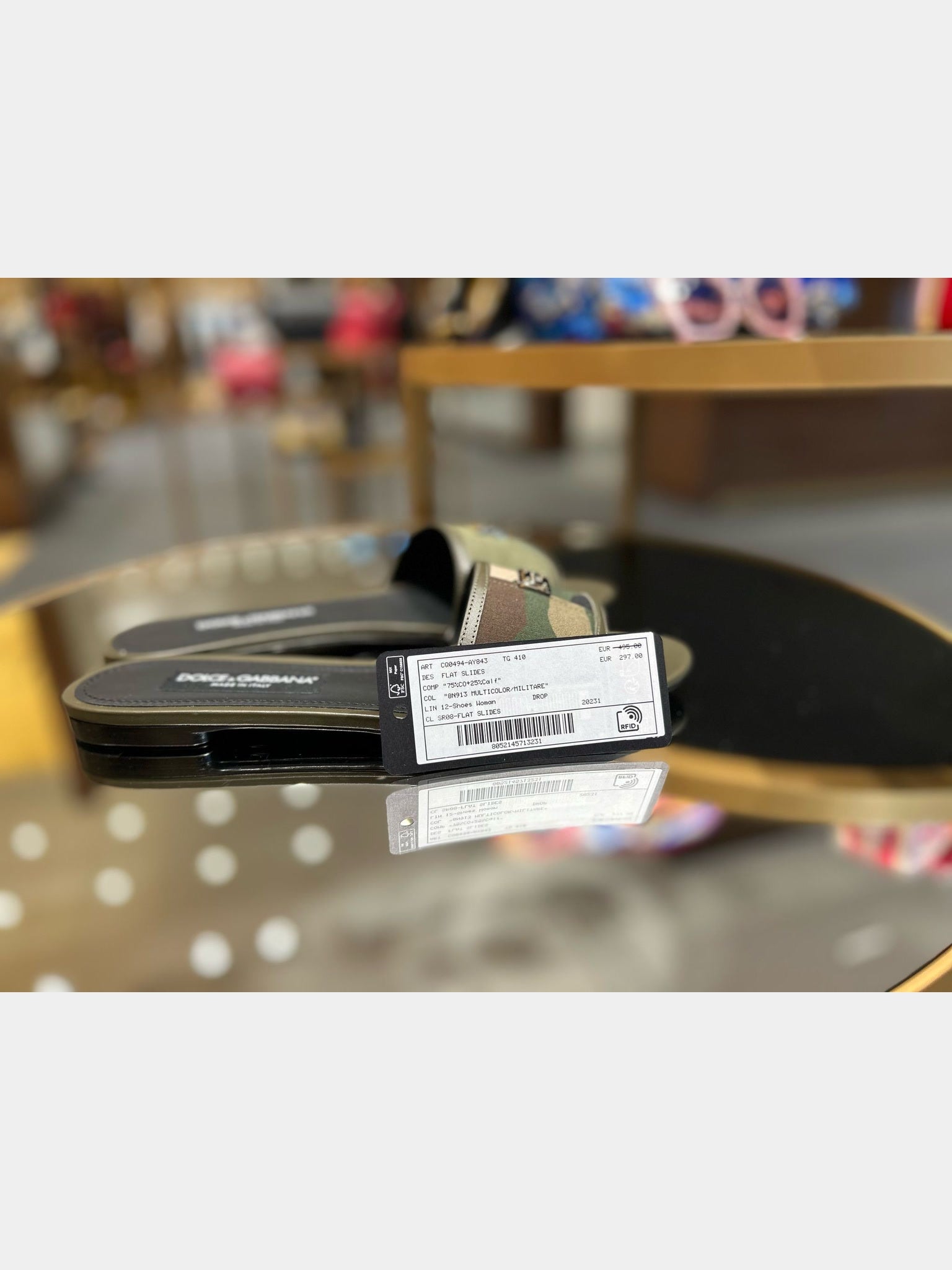 Dolce & Gabbana Flat Slides greenDolce & Gabbana