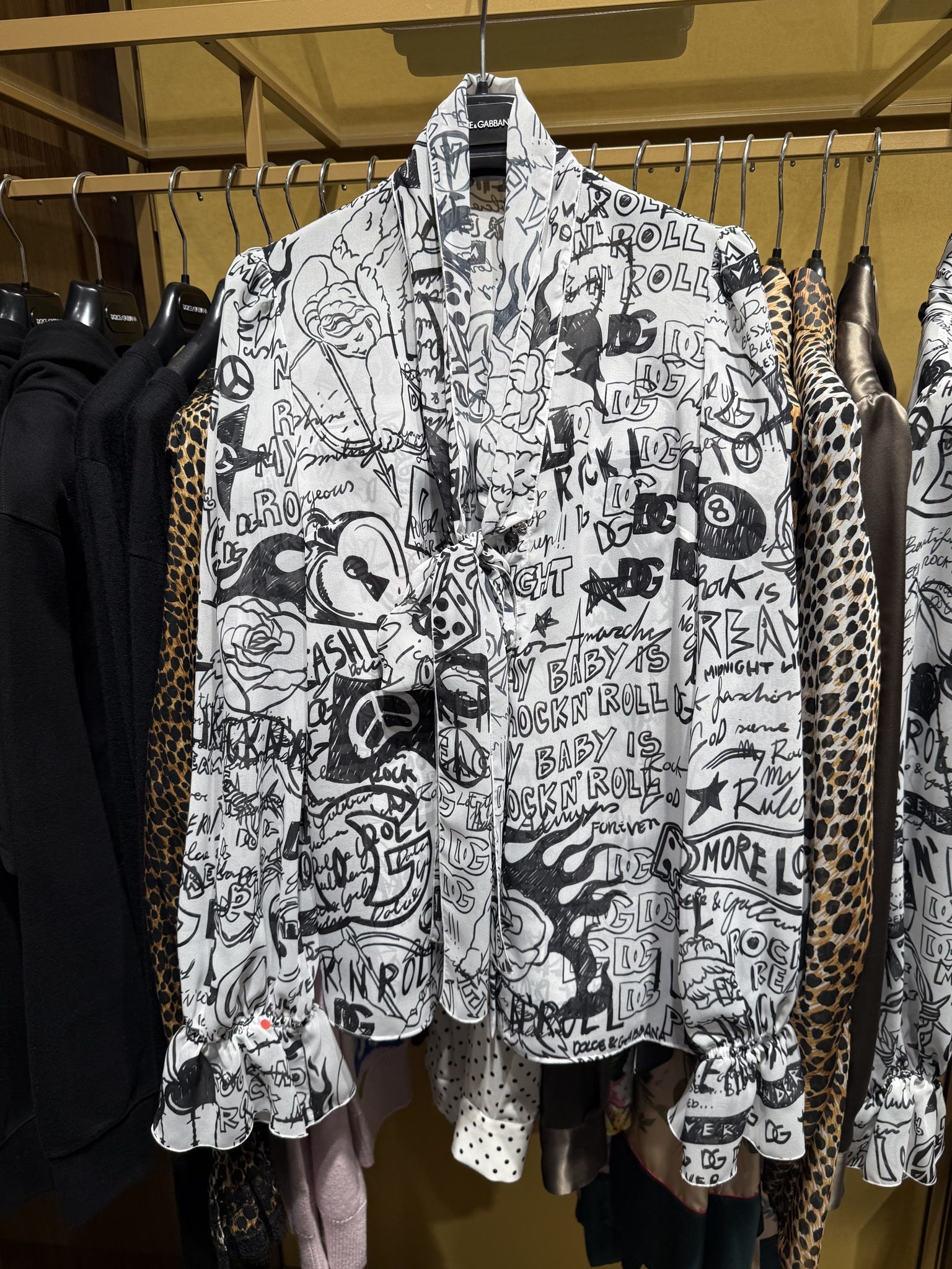 Dolce & Gabbana Graffiti Print ShirtDolce & Gabbana