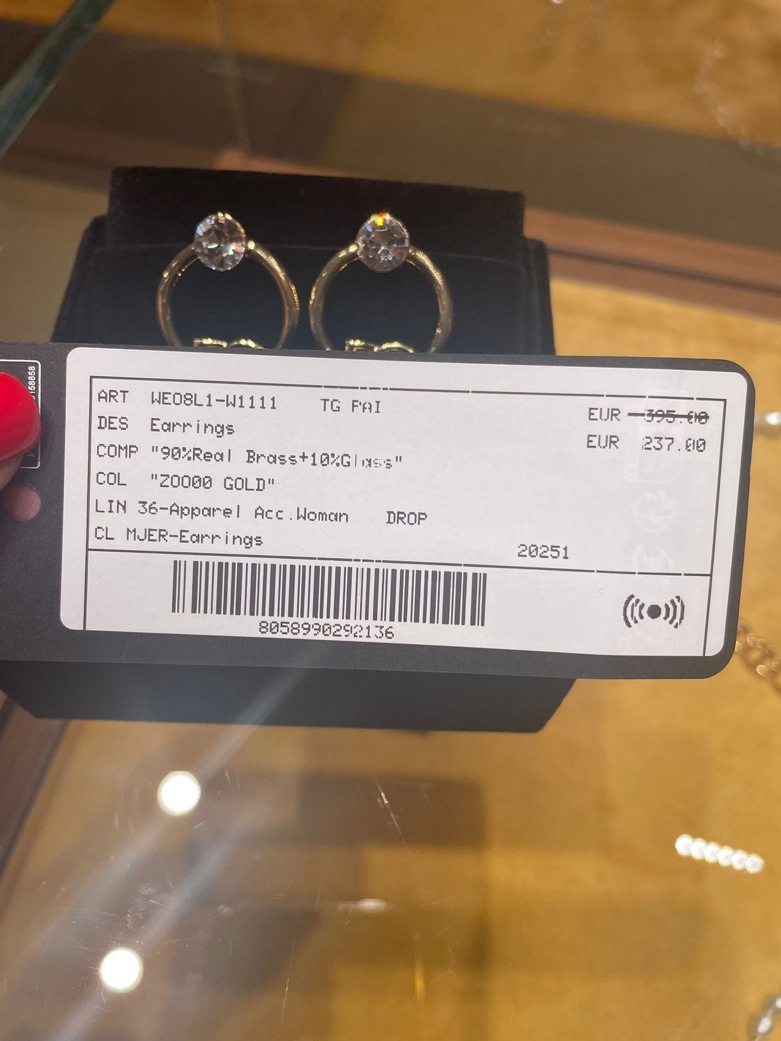 Dolce & Gabbana Kolczyki Damskie Złote z KryształamiDolce & Gabbana