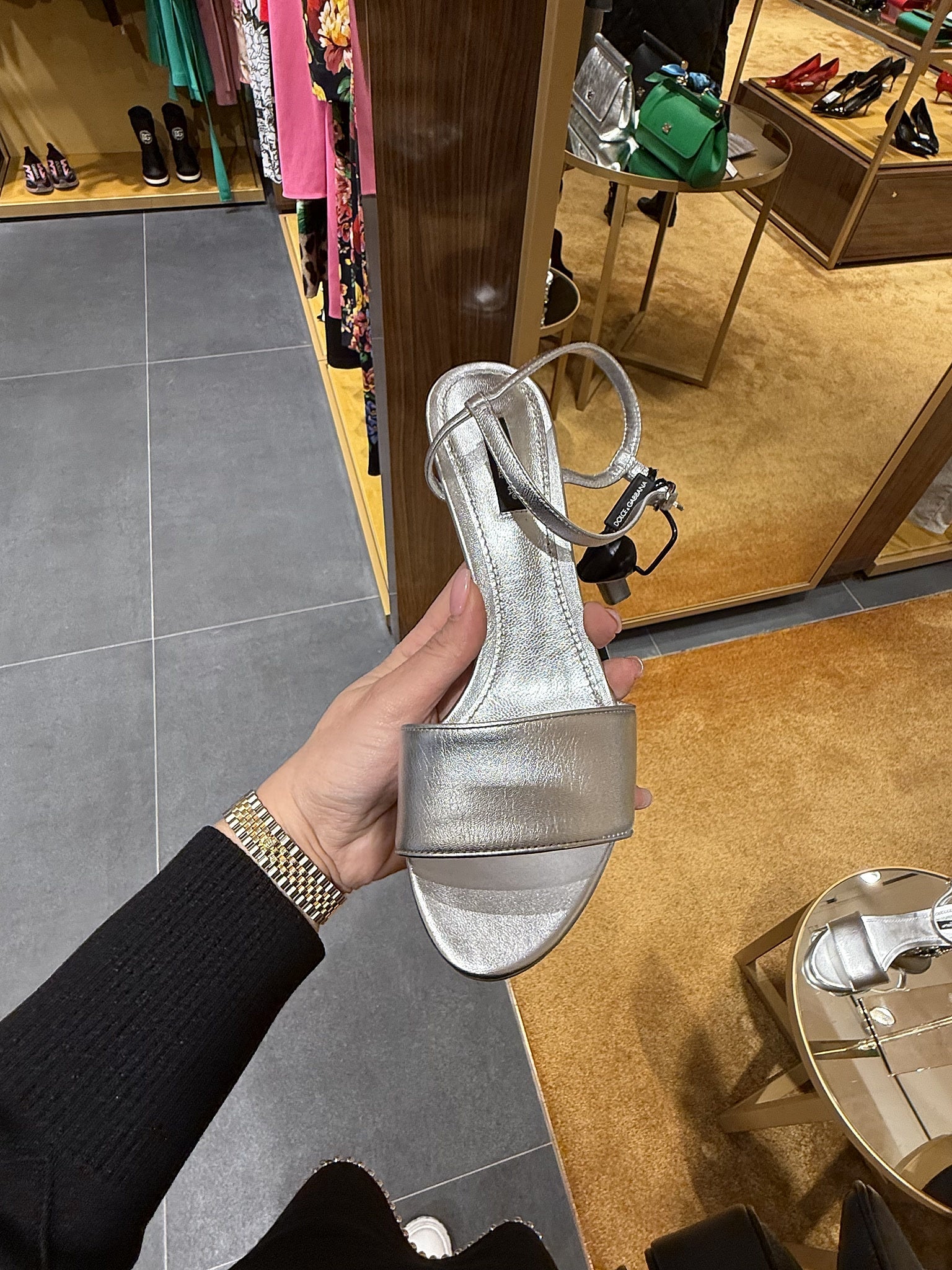 Dolce & Gabbana Silver SandalsDolce & Gabbana