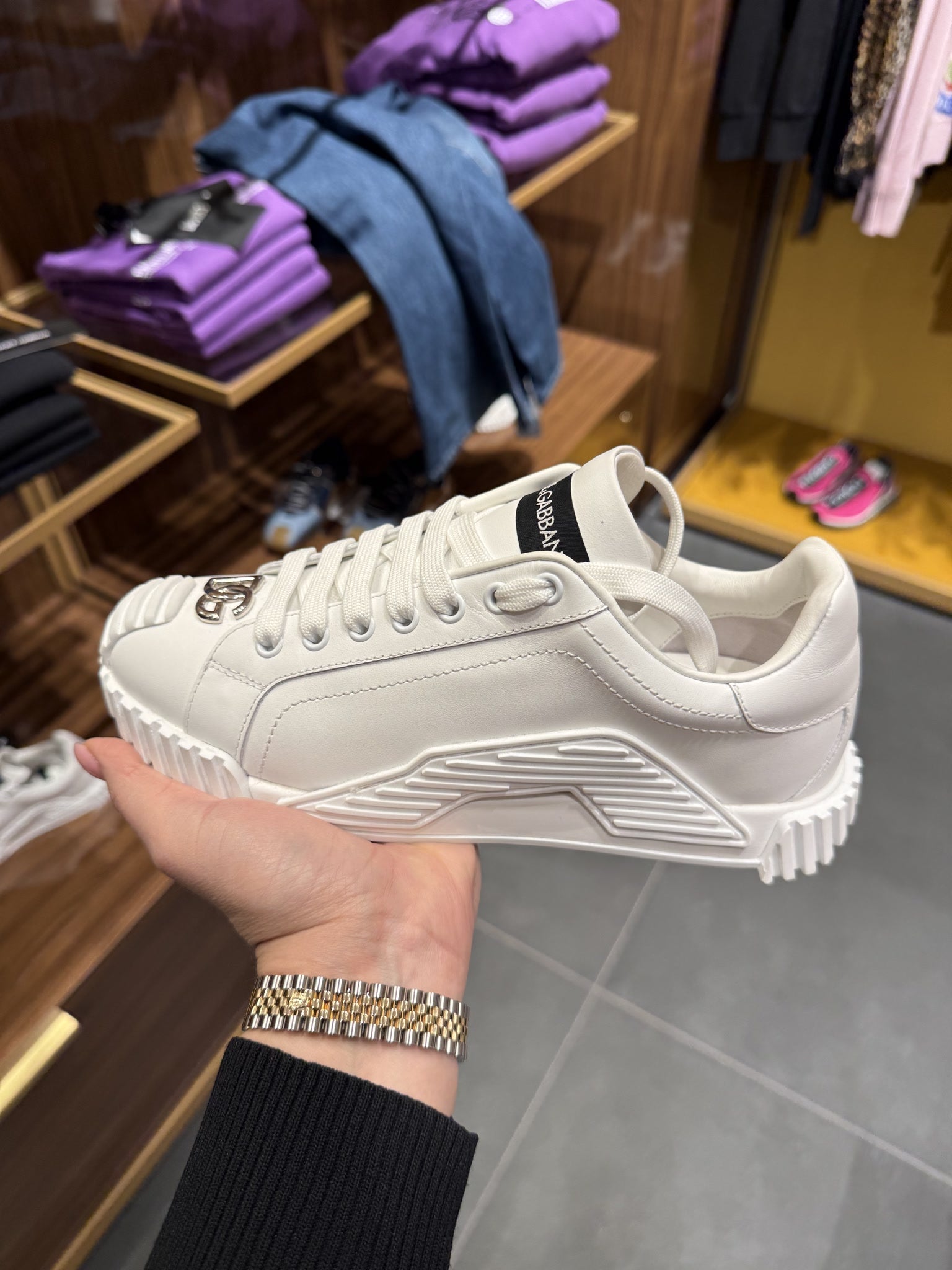 Dolce & Gabbana Sneaker Bassa Vitello NappatoDolce & Gabbana