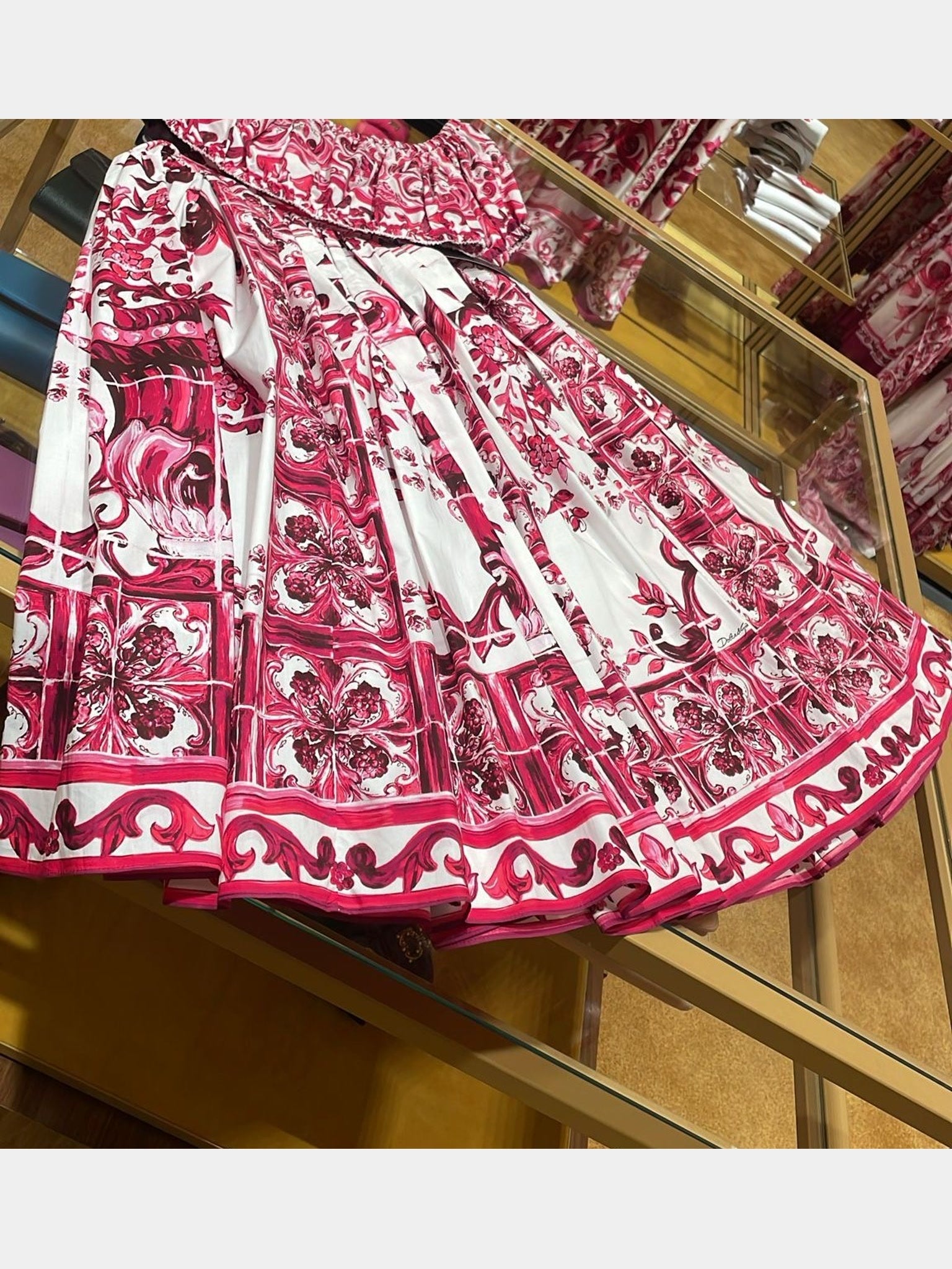 Dolce & Gabbana Spódnica Damska HETJN MIX MAIOLICA FUXIADolce & Gabbana