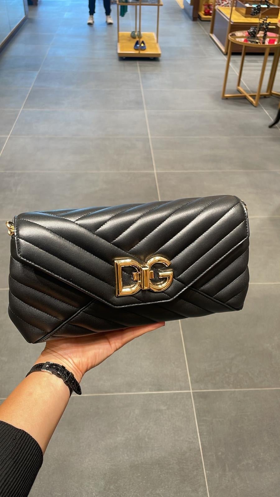 Dolce & Gabbana Torba Damska Czarna Skórzana Shoulder BagDolce & Gabbana
