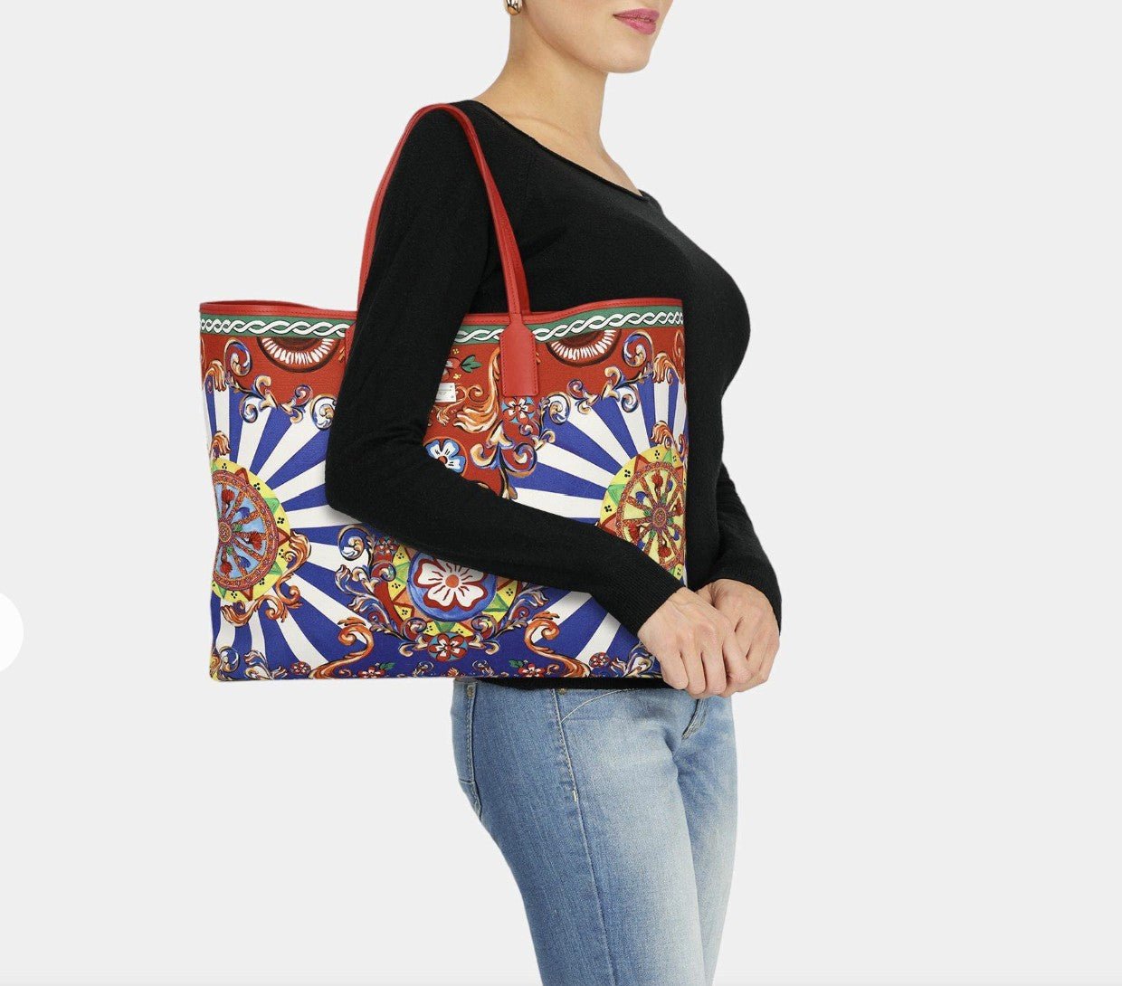 Dolce & Gabbana Torba Damska Wielokolorowa TkaninaDolce & Gabbana