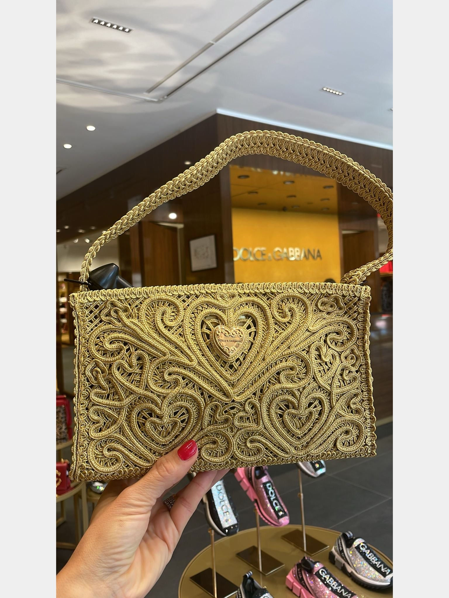 Dolce & Gabbana Torebka Damska Złota Shoulder BagDolce & Gabbana