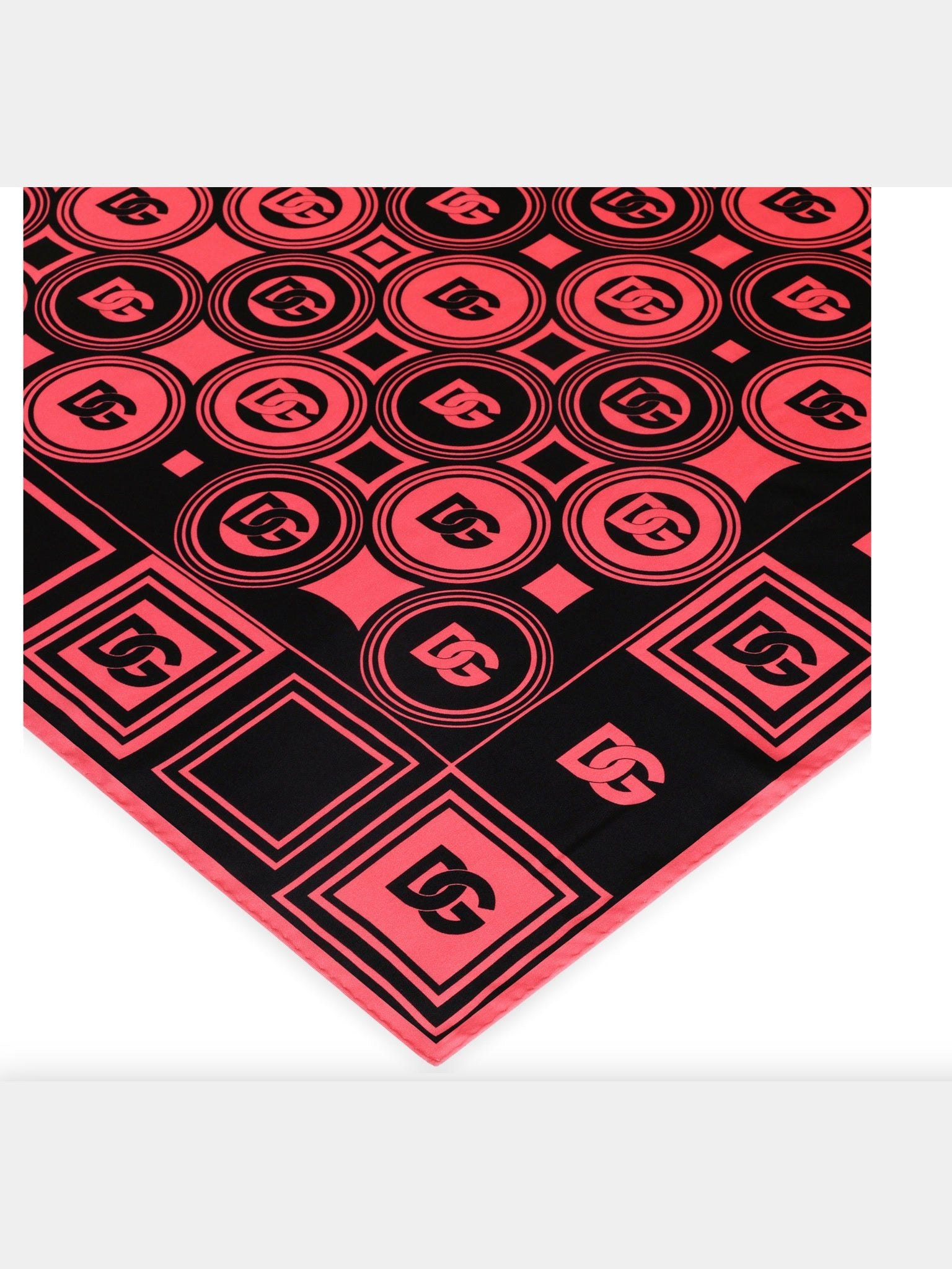 Dolce & Gabbana Twill Scarf with DG Logo PrintDolce & Gabbana