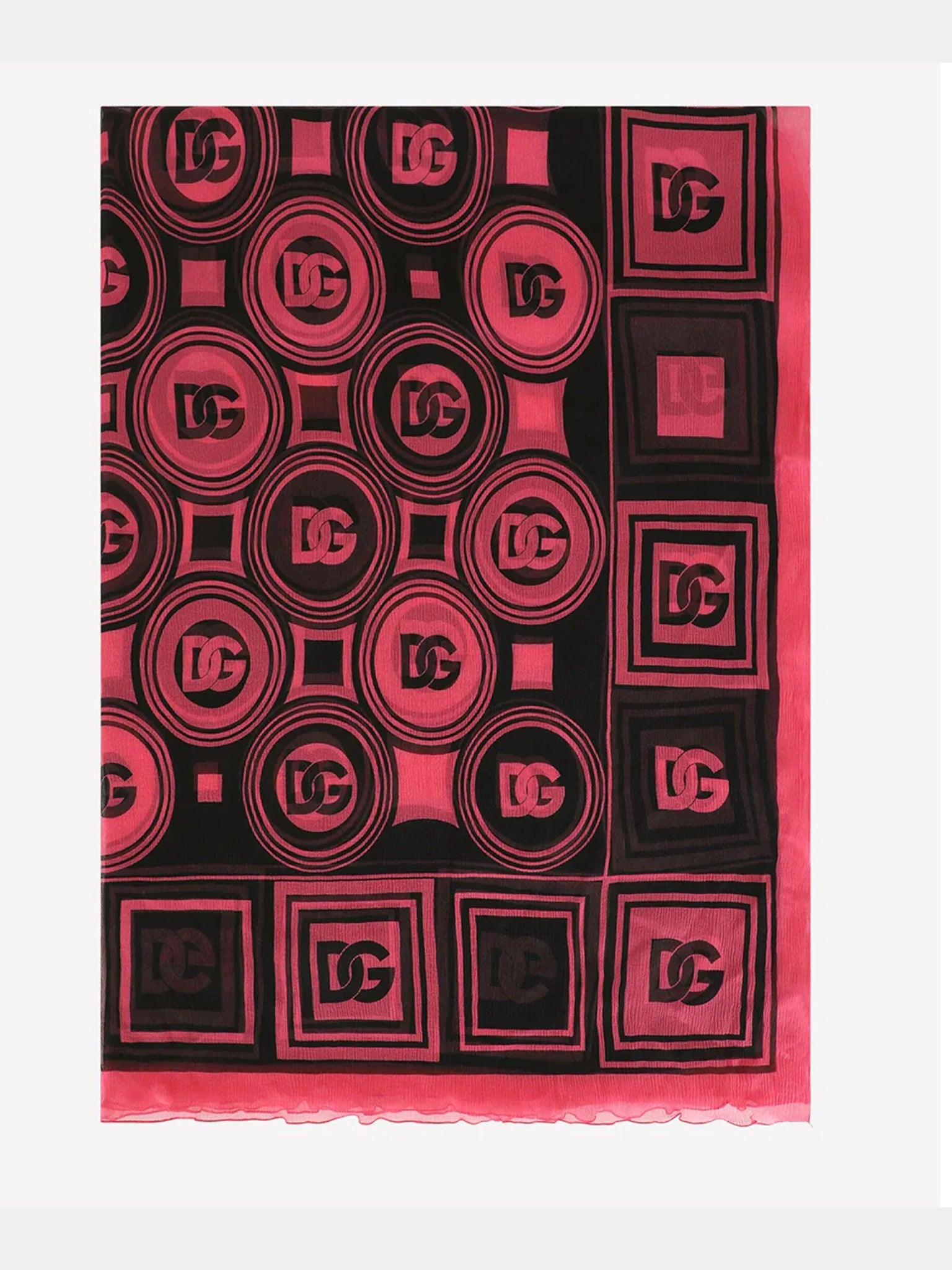 Dolce & Gabbana Twill Scarf with DG Logo PrintDolce & Gabbana